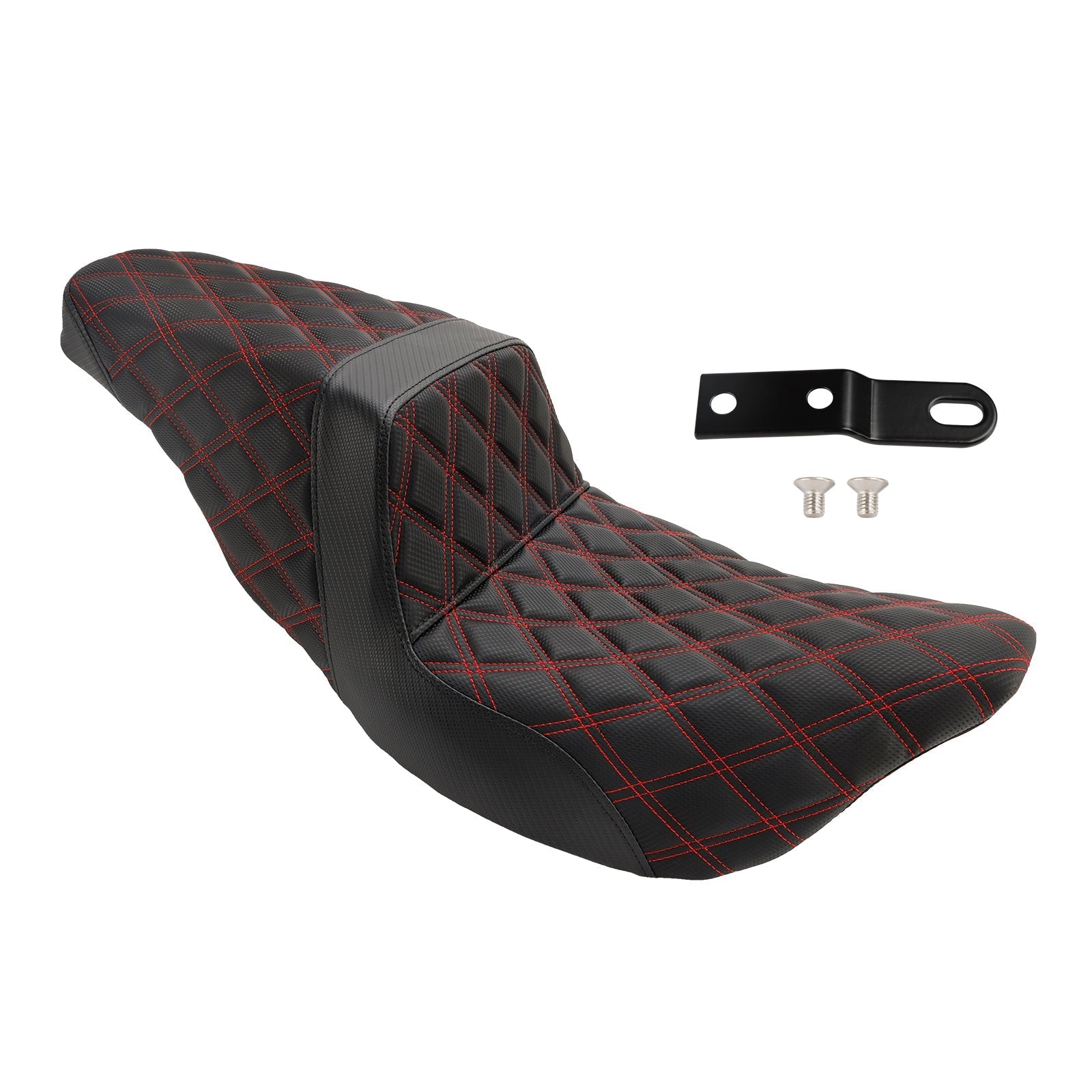 Cojín trasero delantero para asiento de pasajero, color rojo, apto para modelos FL Touring 2008-2023