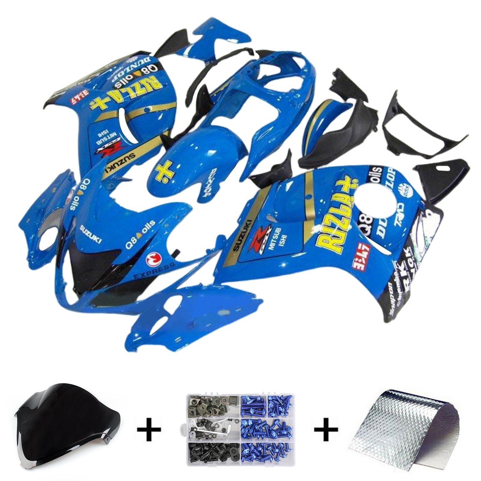 Amotopart Suzuki Hayabusa GSX1300R 2008-2020 Fairing Kit Bodywork Plastic ABS