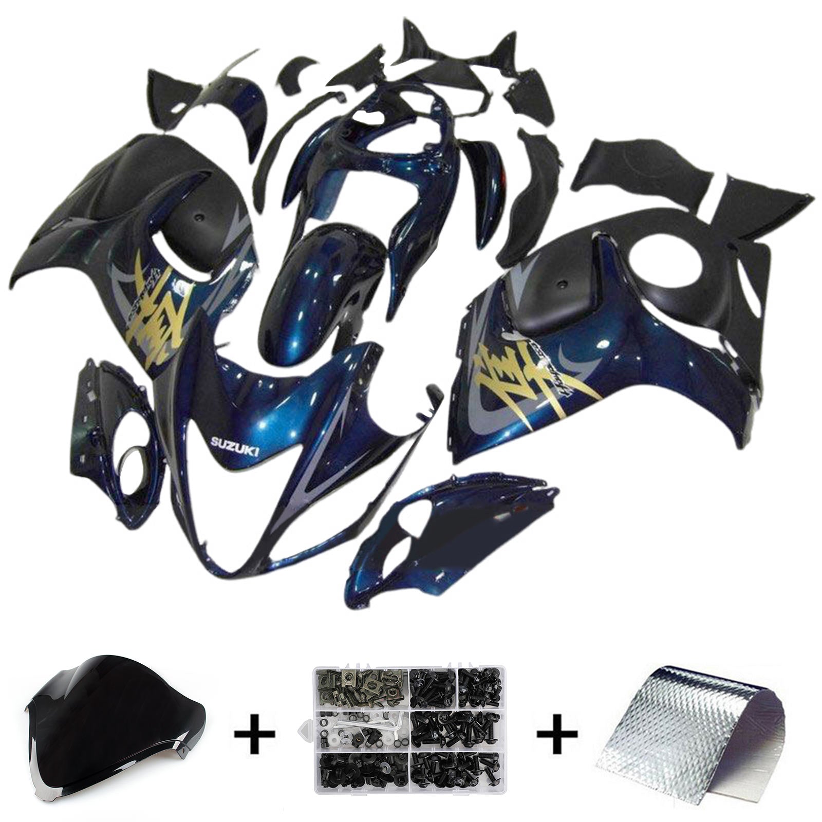 Amotopart Suzuki Hayabusa GSX1300R 2008-2020 Fairing Kit Bodywork Plastic ABS