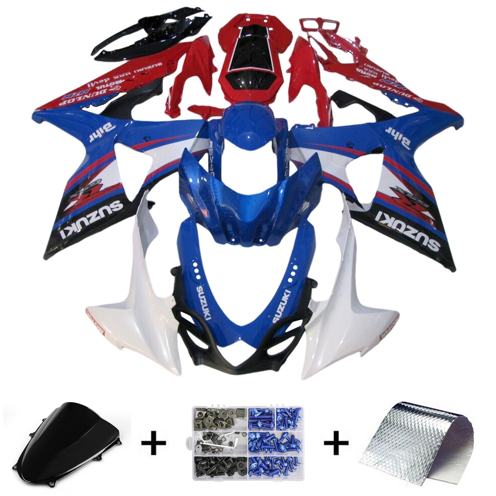 Amotopart Suzuki GSXR1000 2009-2016 K9 Fairing Kit Bodywork Plastic ABS