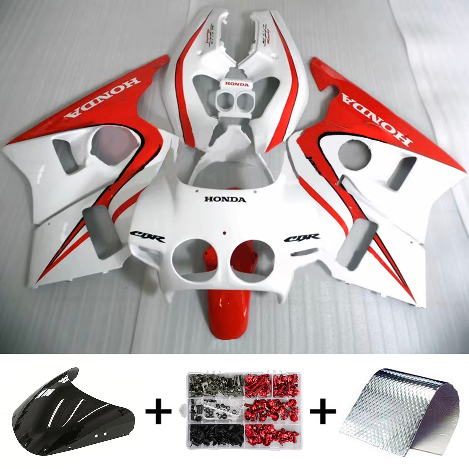 Amotopart Honda CBR400RR NC23 1987-1989 Fairing Kit Bodywork Plastic ABS