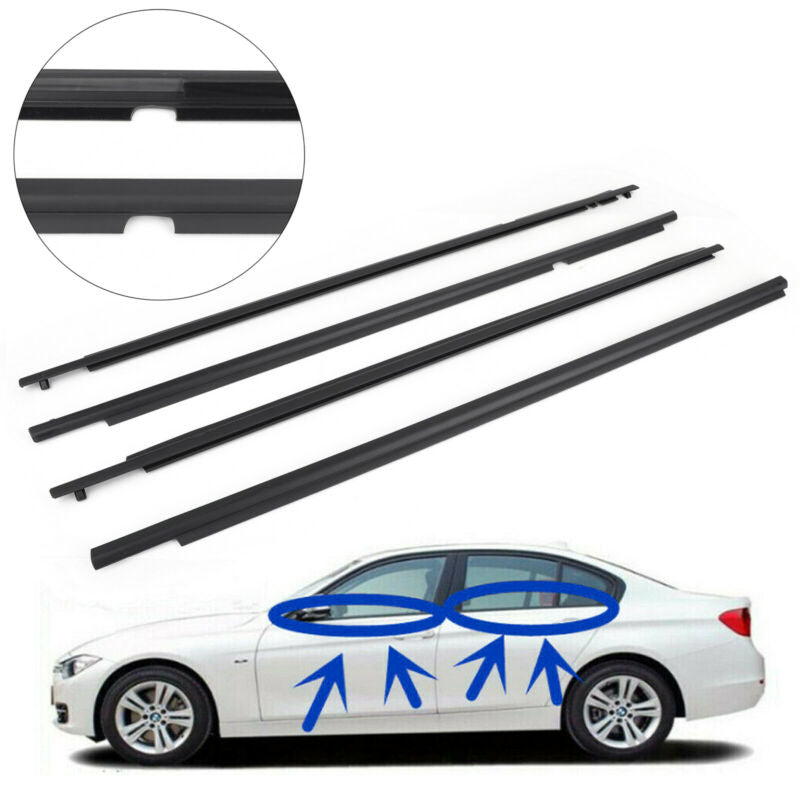 For 2009-2012 Toyota Corolla Window Moulding Trim Door Weatherstrip Belt Seal Generic