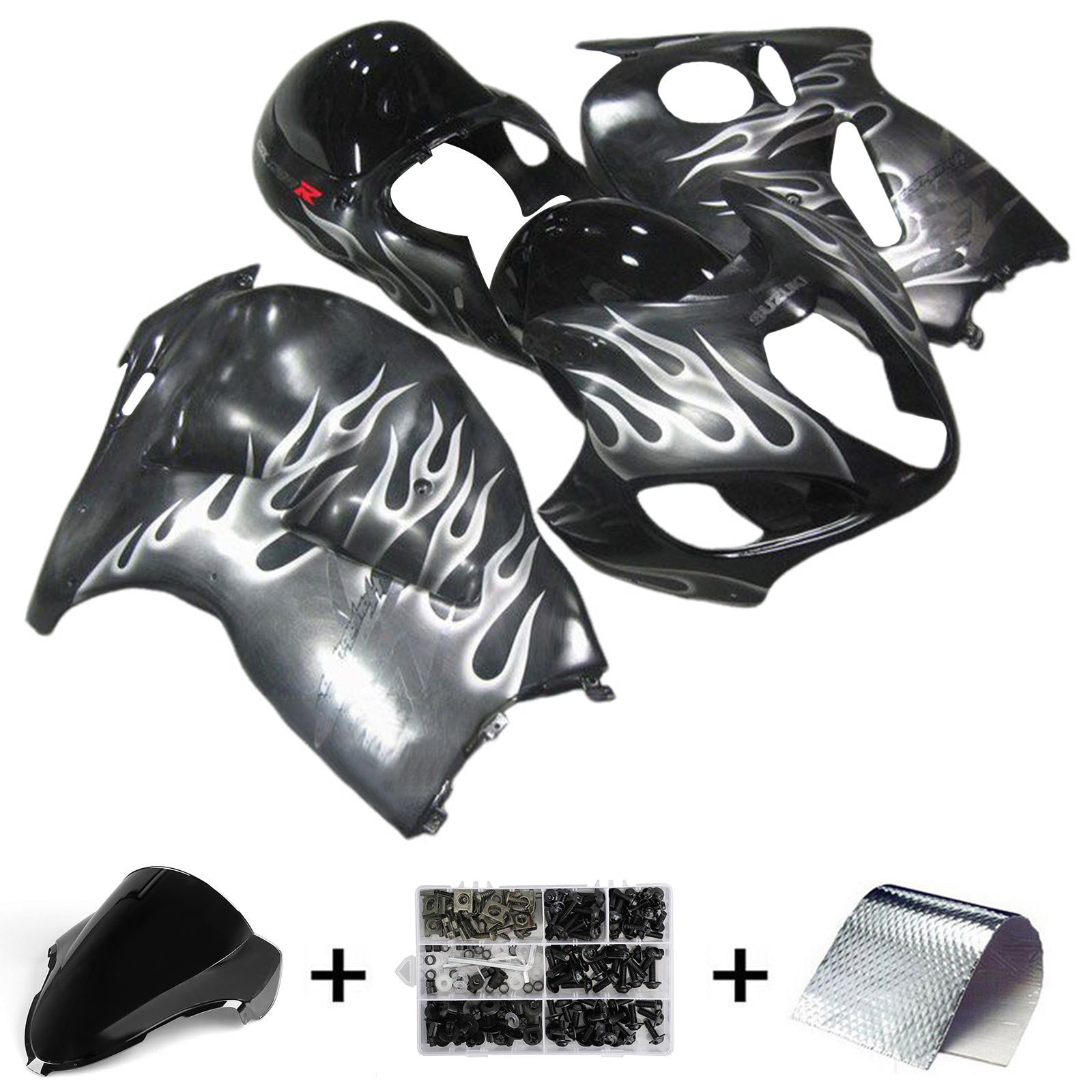 Amotopart Suzuki Hayabusa GSX1300R 1999-2007 Fairing Kit Bodywork Plastic ABS