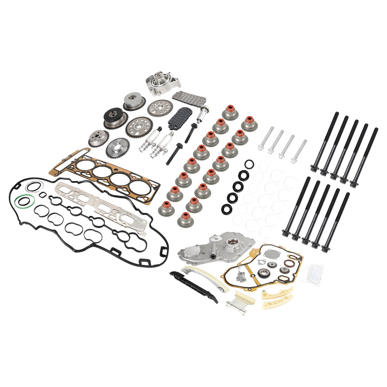 2008-2010 Chevrolet Malibu Saturn VUE 2.4L Kit de cadena de distribución Kit de cubierta de engranaje de actuador selenoide de bomba de aceite