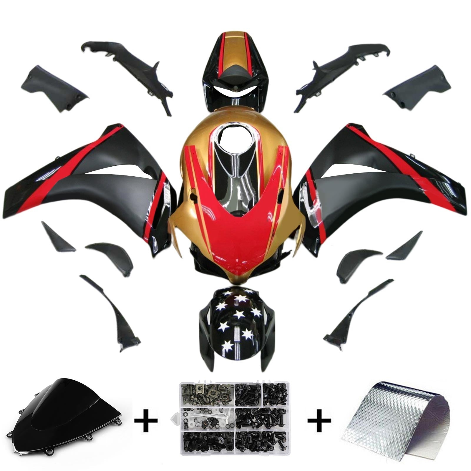 Honda CBR1000RR 2008-2011 Fairing Kit Bodywork Plastic ABS