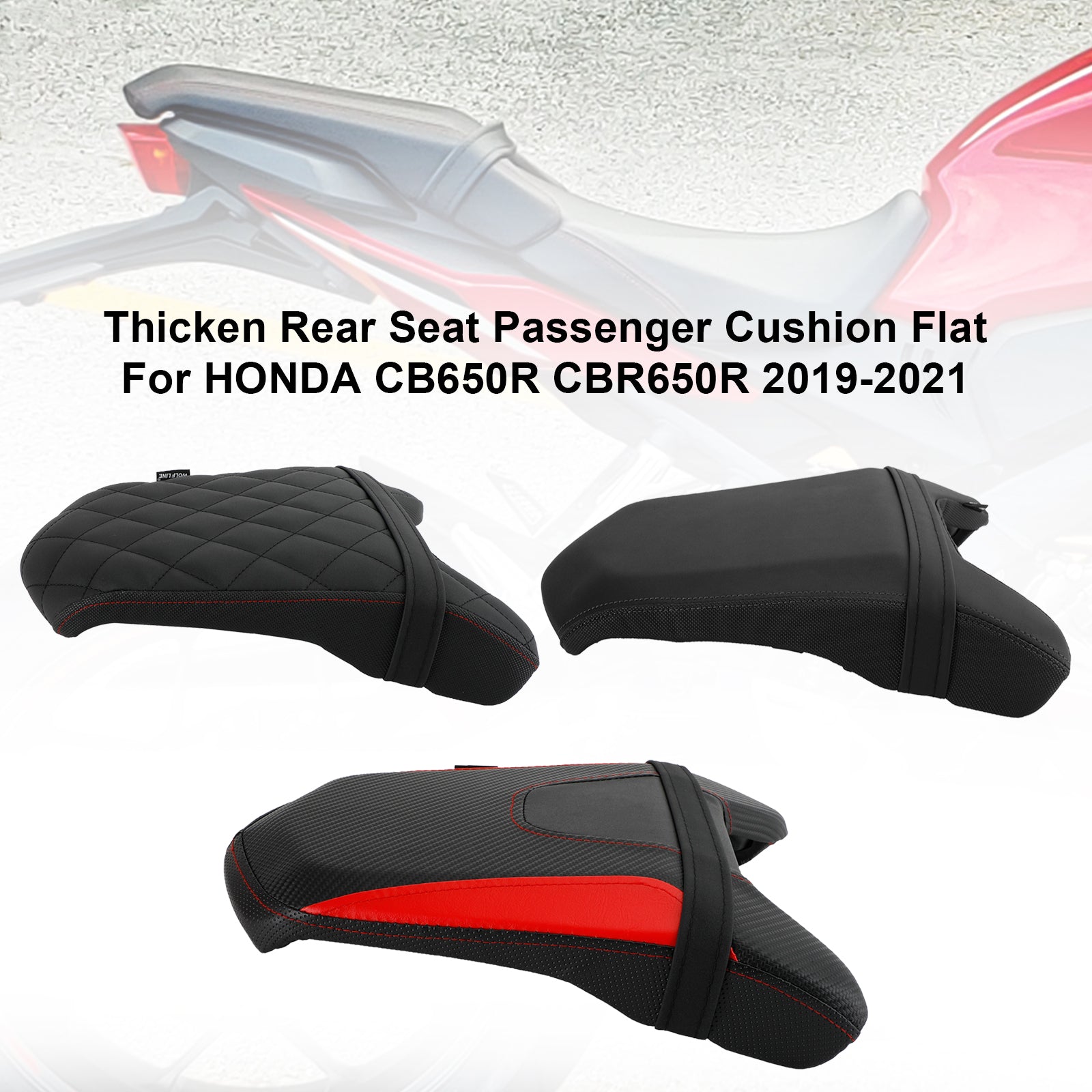 2019-2021 HONDA CB650R CBR650R Thicken Rear Seat Passenger Cushion Flat