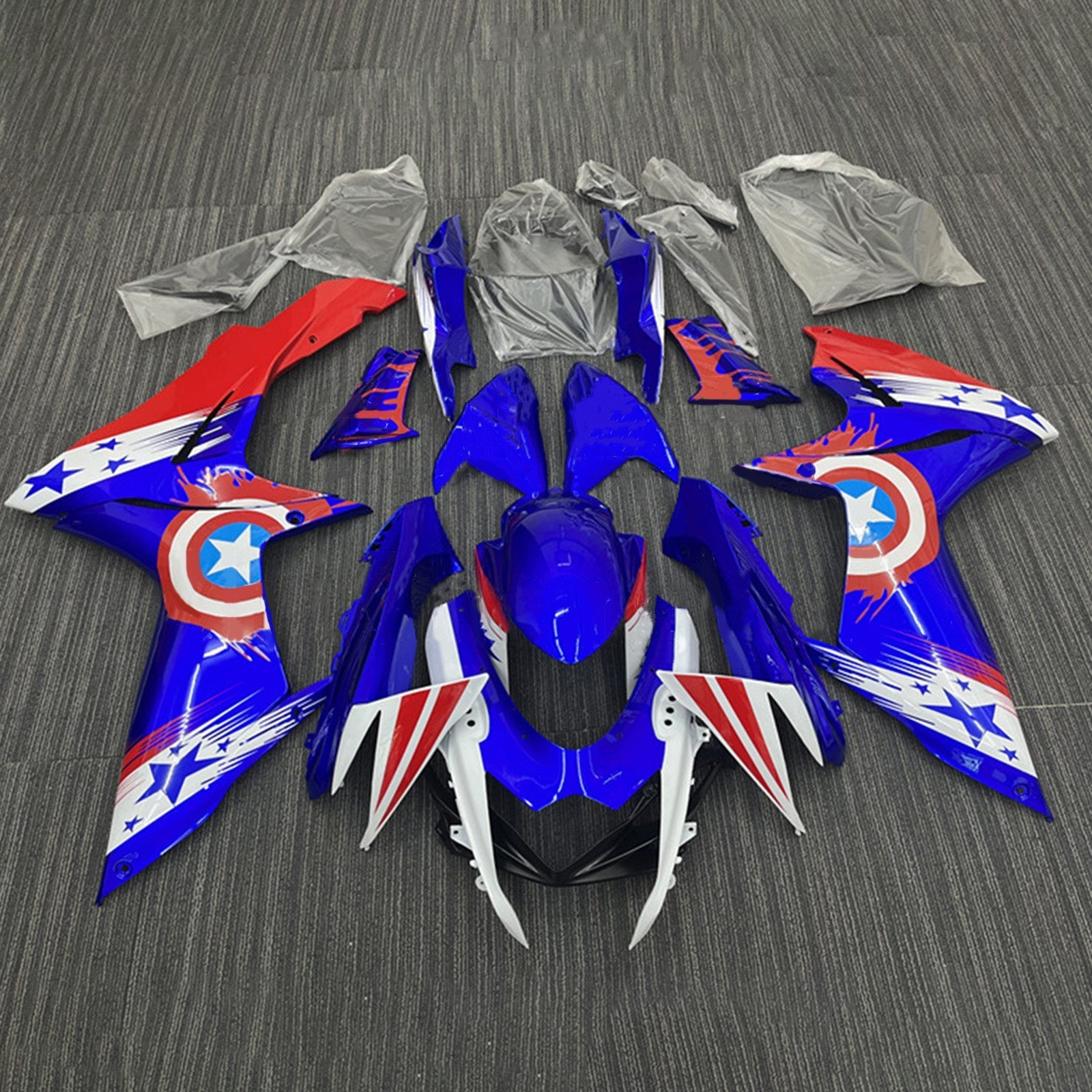 Amotopart Suzuki GSXR 600/750 2011-2024 K11 Fairing Kit Bodywork Plastic ABS