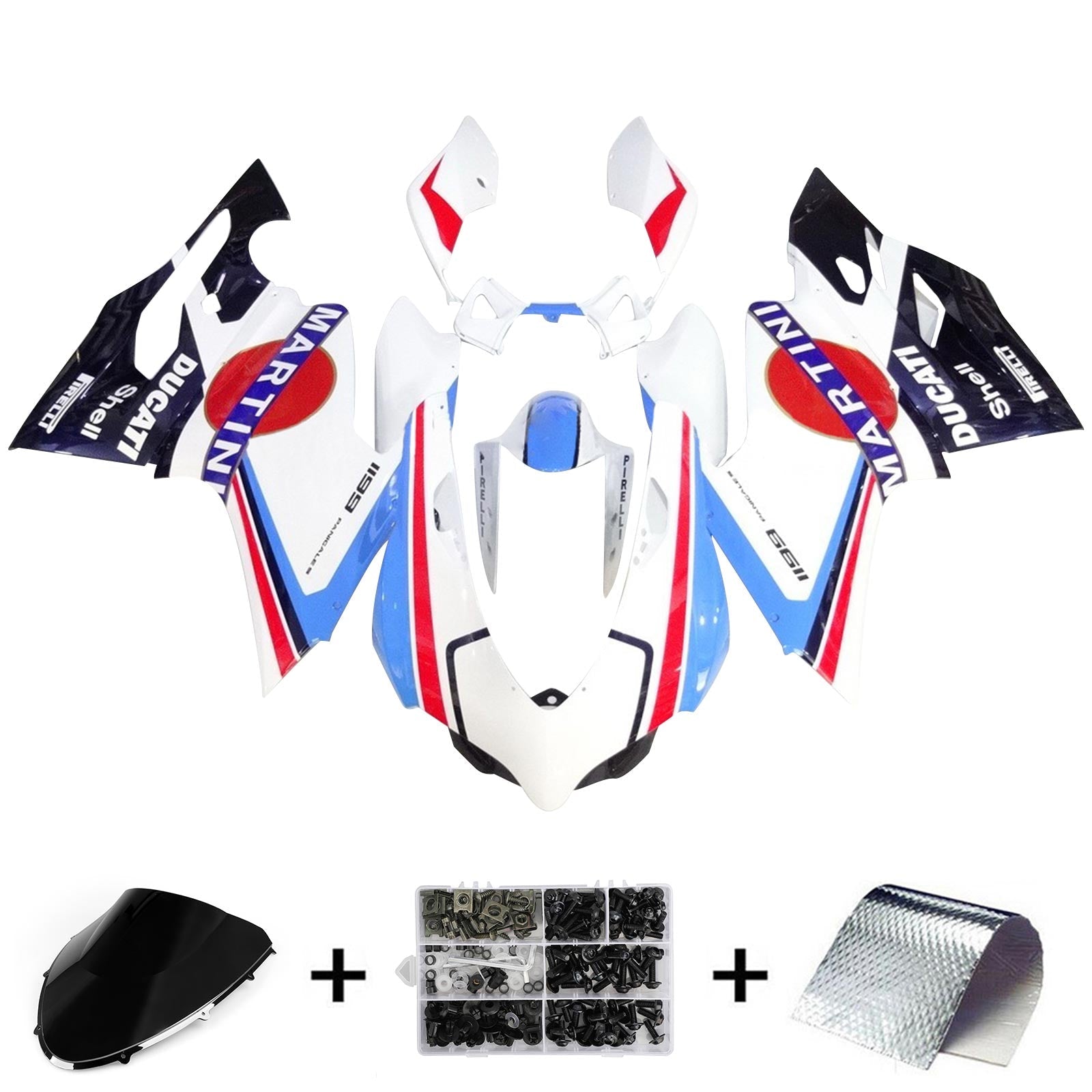 Ducati 1098 1198 848 2007-2011 Fairing Kit Bodywork ABS