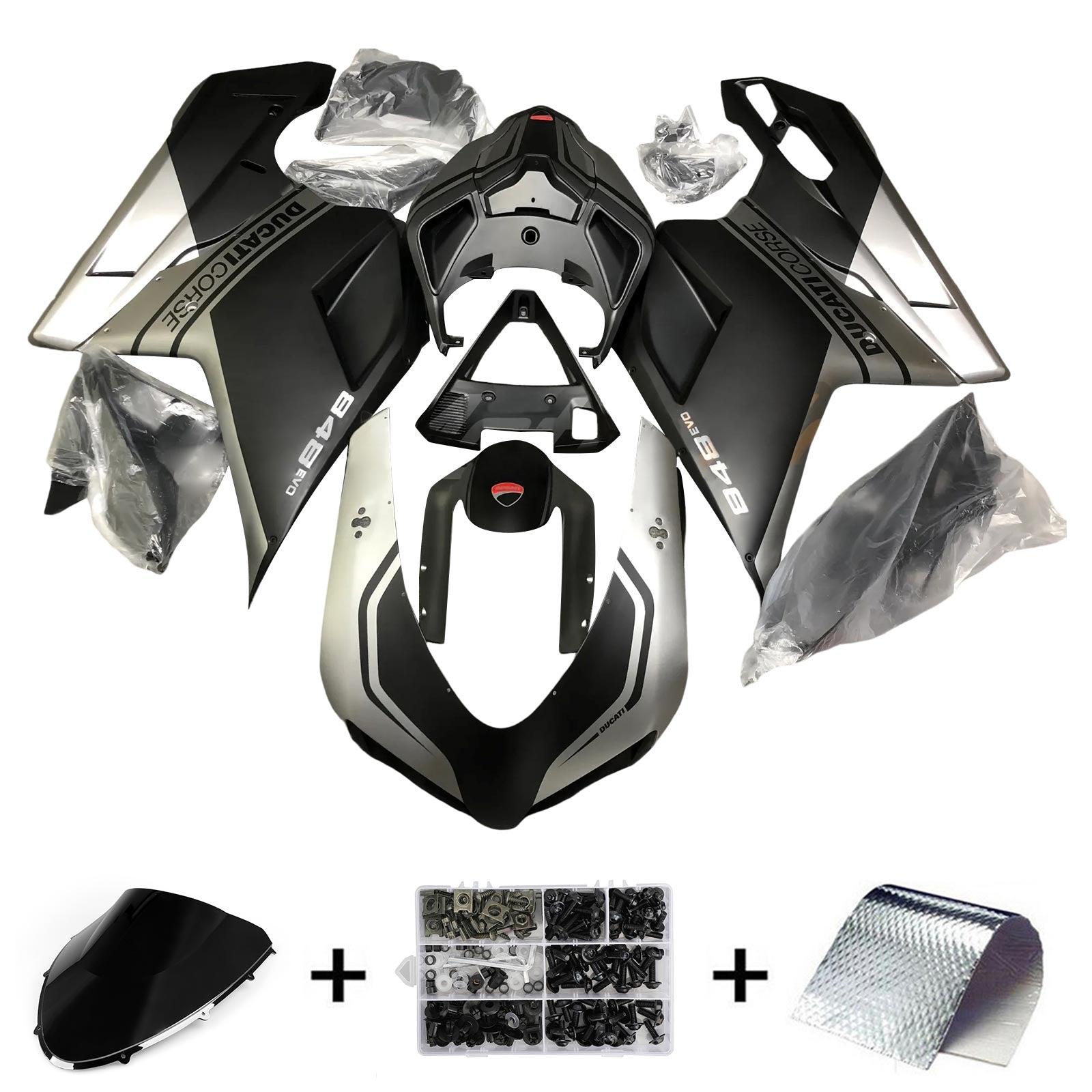 Ducati 1098 1198 848 2007-2011 Fairing Kit Bodywork ABS