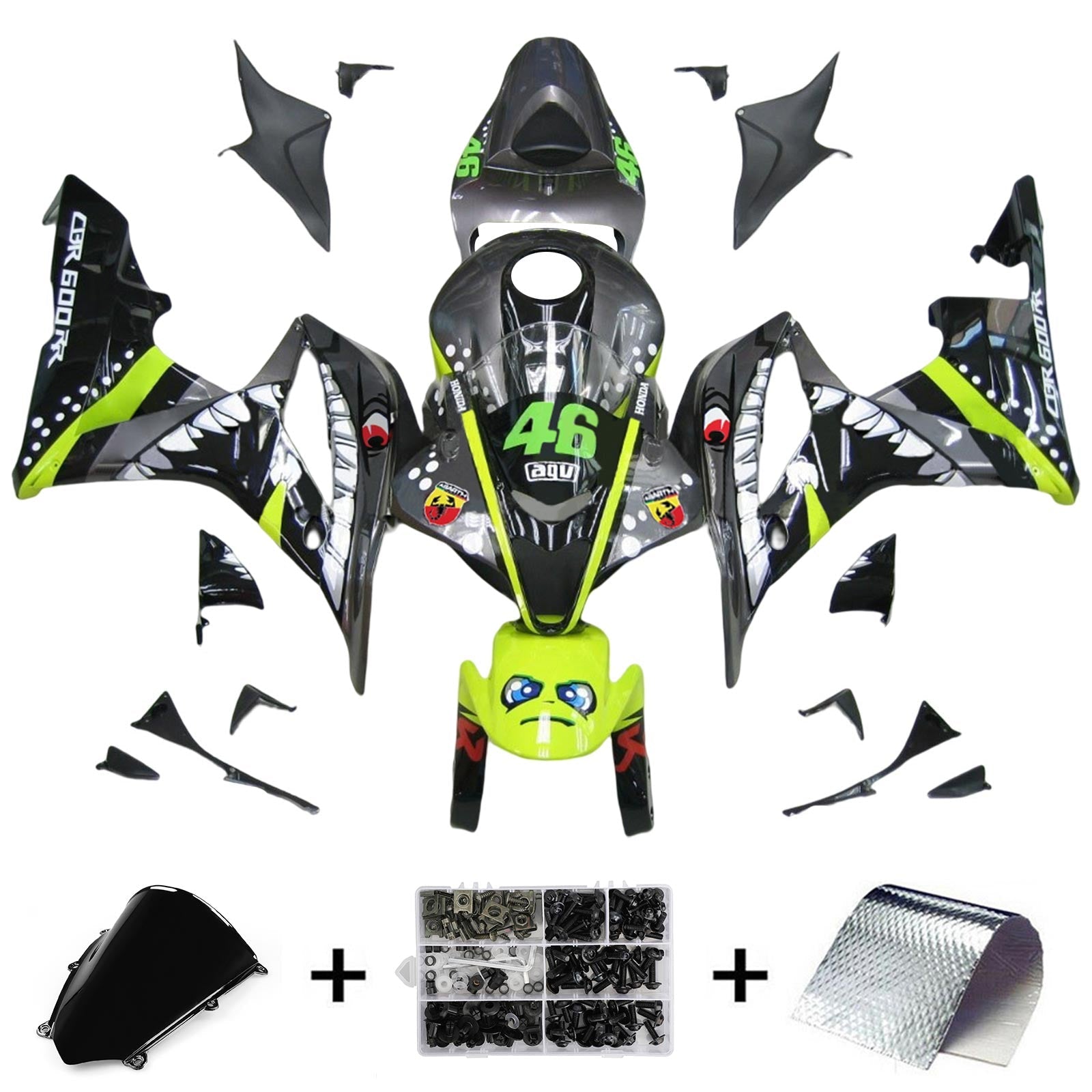 Honda CBR600RR 2007-2008 F5 Fairing Kit Bodywork Plastic ABS