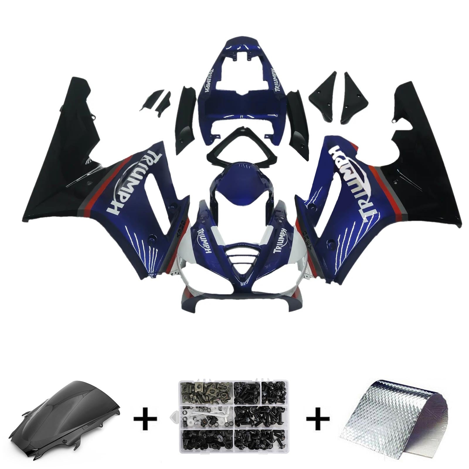 Amotopart Triumph Daytona 675 2009-2012 Fairing Kit Bodywork Plastic ABS