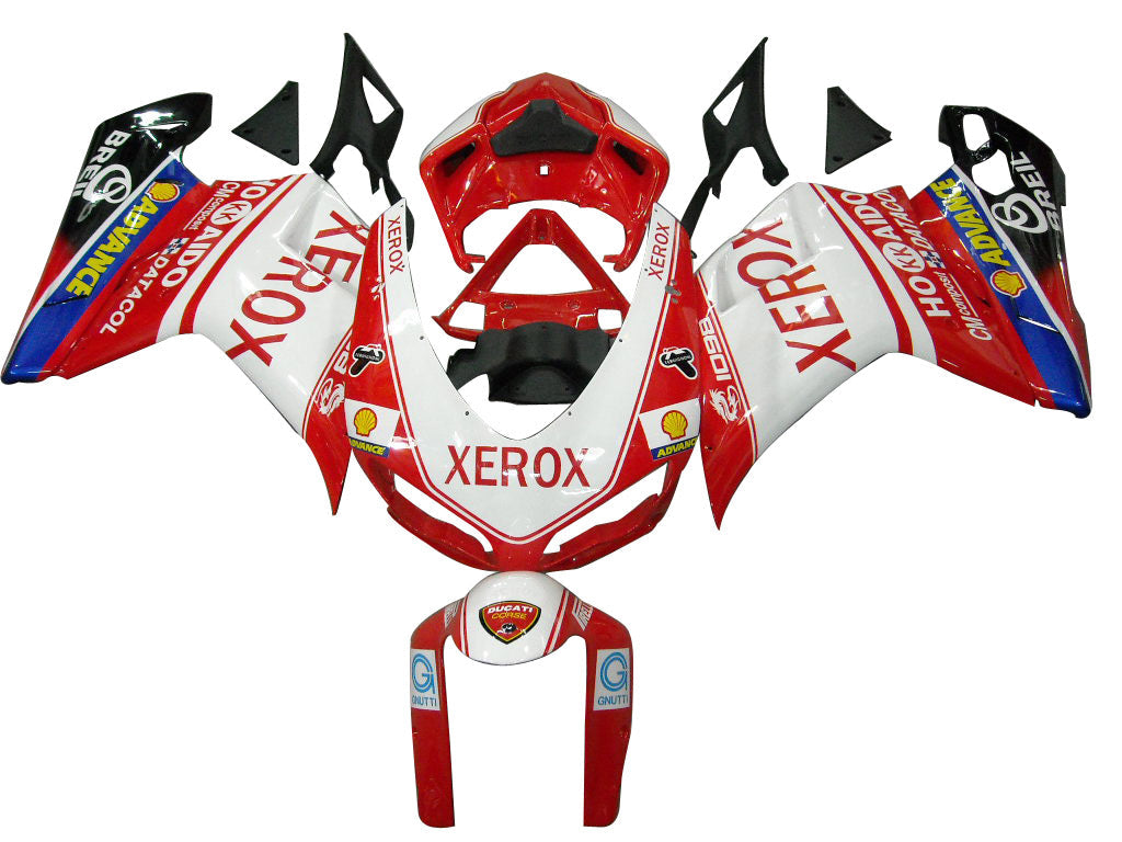 Fairings for 2007-2012 Ducati 1098 1198 848 Red & White Xerox Generic