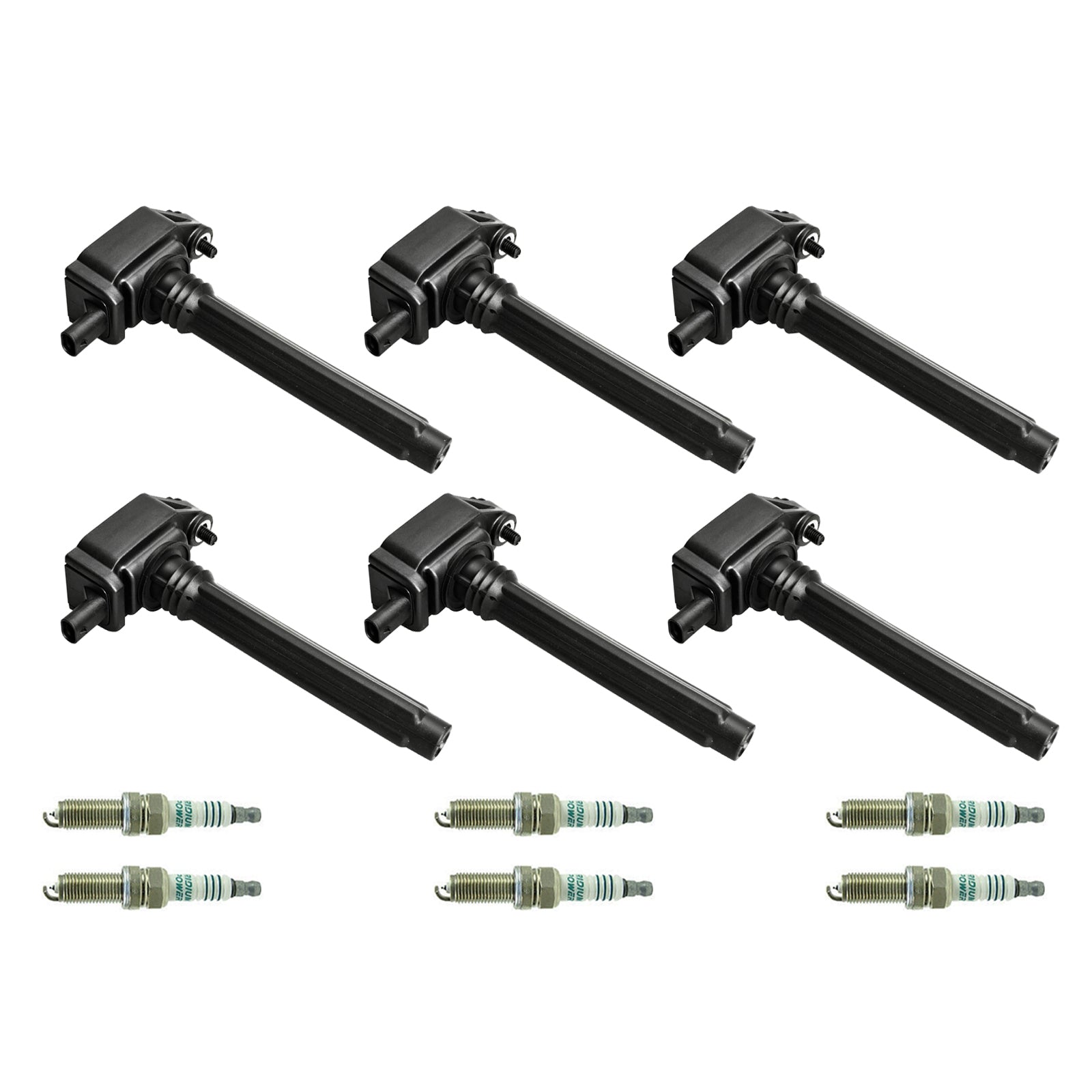 2011-2017 Chrysler 200 300 Dodge Challenger Charger Grand Caravan Journey 3.6L V6 6pcs Ignition Coil +Spark Plug UF648