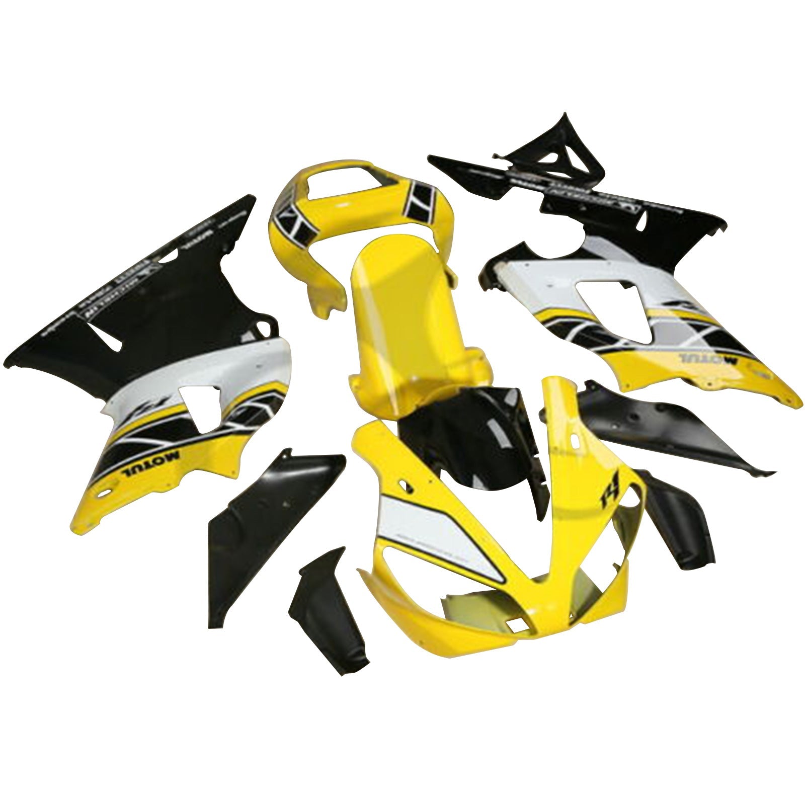 Fairing Kit For Yamaha YZF R1 YZF-R1 1000 2000 2001 Yellow Black Generic