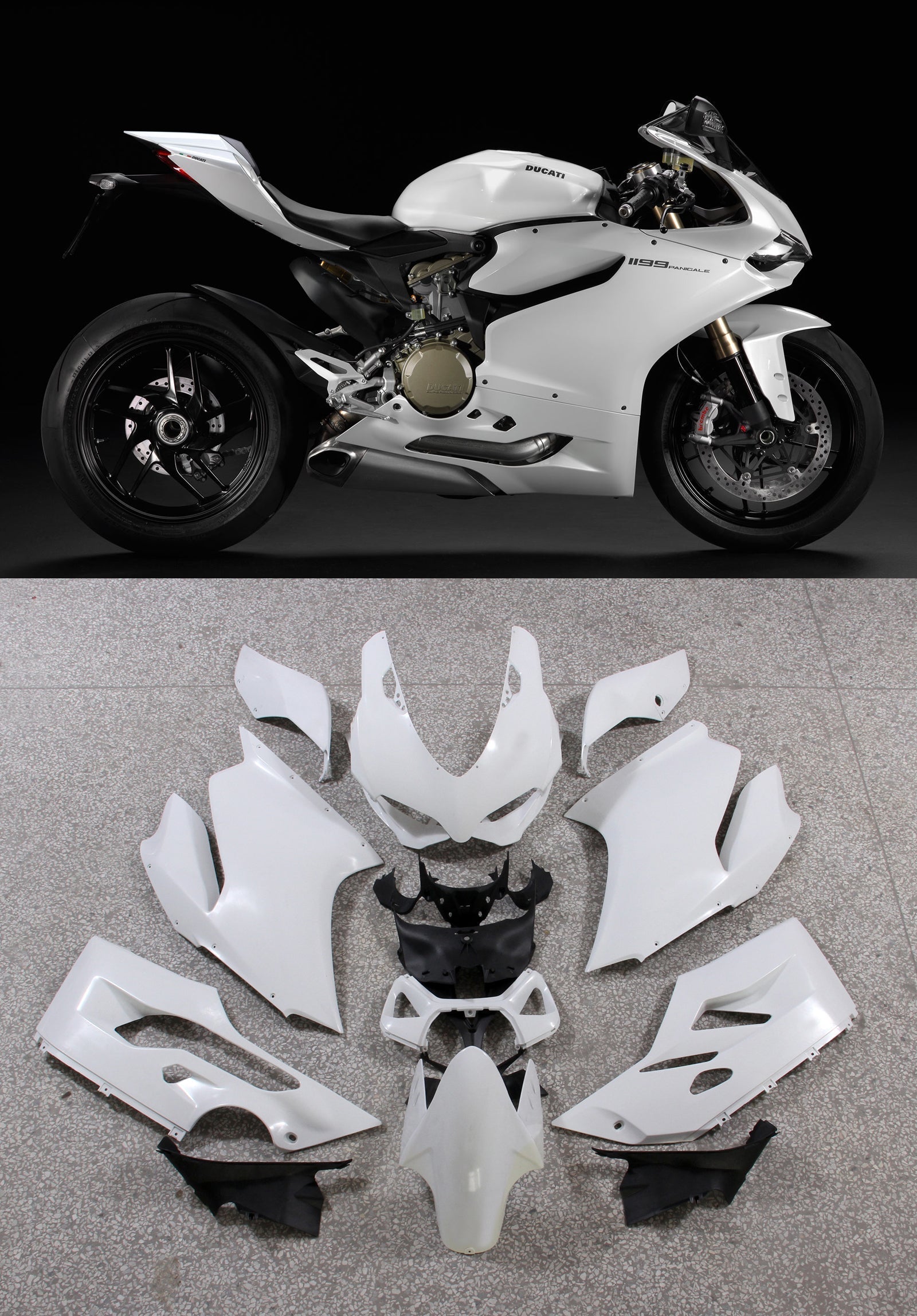 Fairings 2012-2015 Ducati 1199 Panigale White 1199 Generic