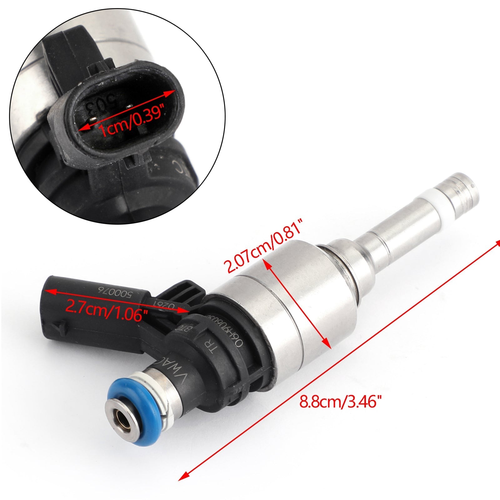 06H906036G 4pcs Fuel Injectors For Audi A4 A3 A5 TT VW T5 Eos CC 2.0L Turbo 0261500076 Generic