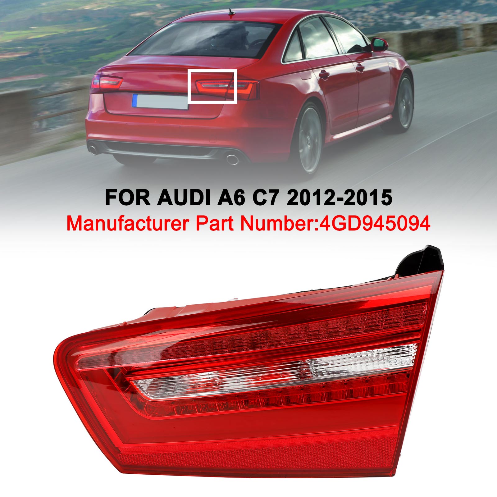 AUDI A6 C7 2012-2015 Right Inner Trunk LED Tail Light Lamp