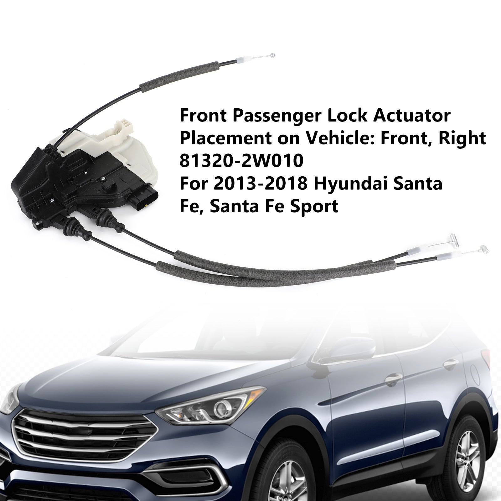 Actuador de bloqueo delantero derecho 81320-2W010 para Hyundai Santa Fe/Santa Fe Sport 13-18 genérico