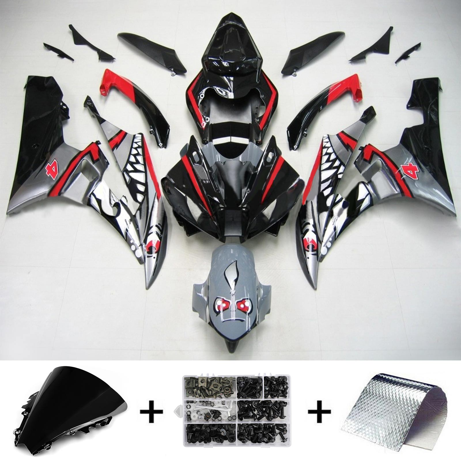 Yamaha YZF 600 R6 2006-2007 Kit Carenado Carrocería Plástico ABS