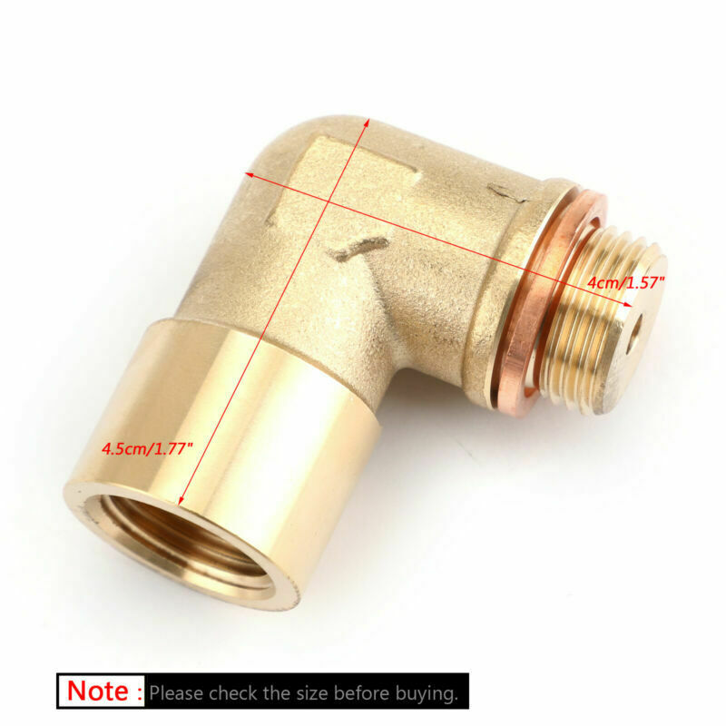 M18X1.5 02 Bung Extension O2 Oxygen Sensor Angled Extender Spacer 90 Degree Generic