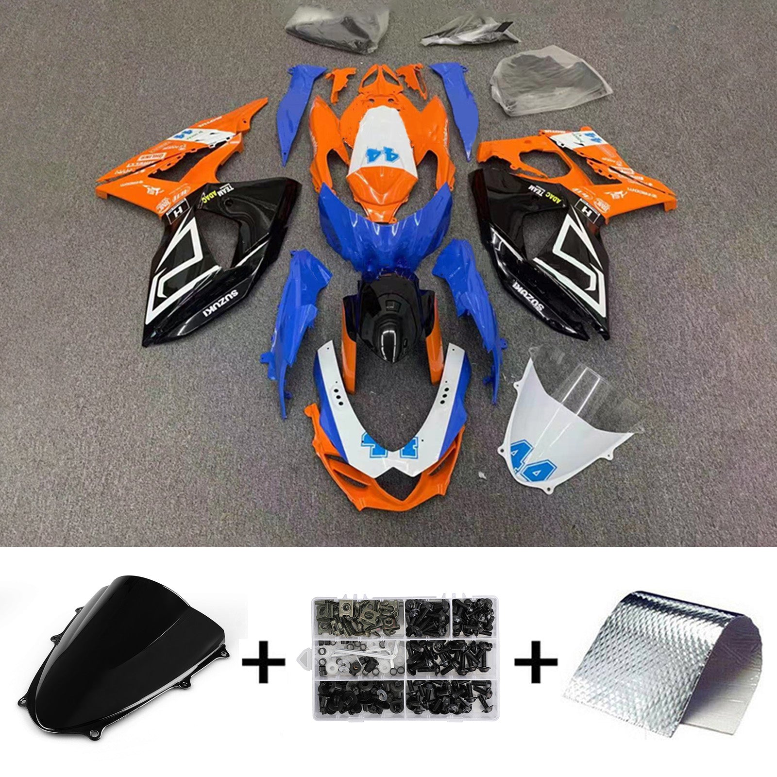 Amotopart Suzuki GSXR1000 2009-2016 K9 Fairing Kit Bodywork Plastic ABS