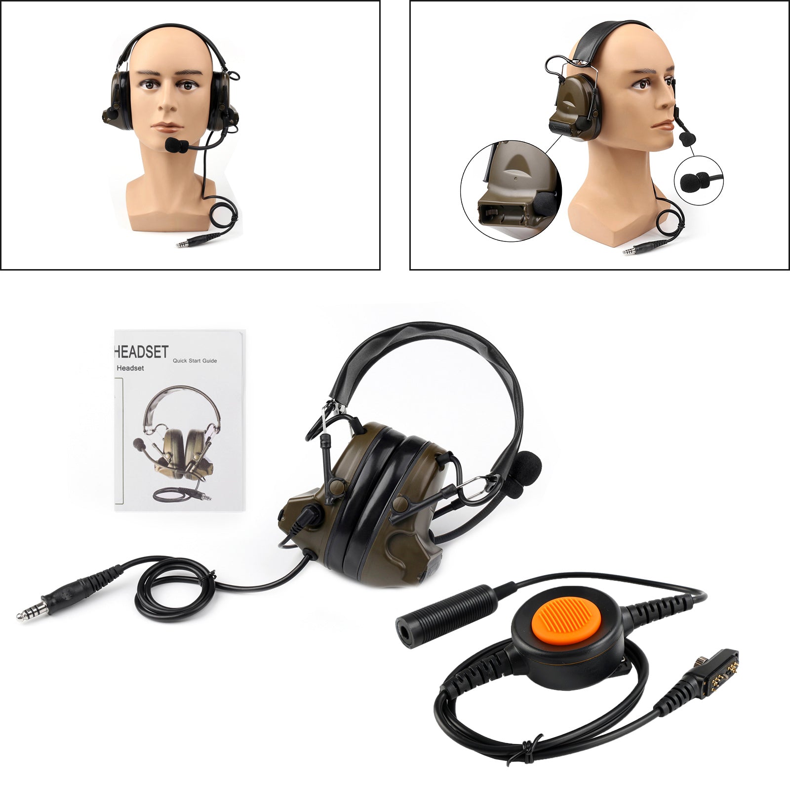 Z Tactical H50 Headset For Hytera PD780/780G/700/700G/580/788/782/785 Radio