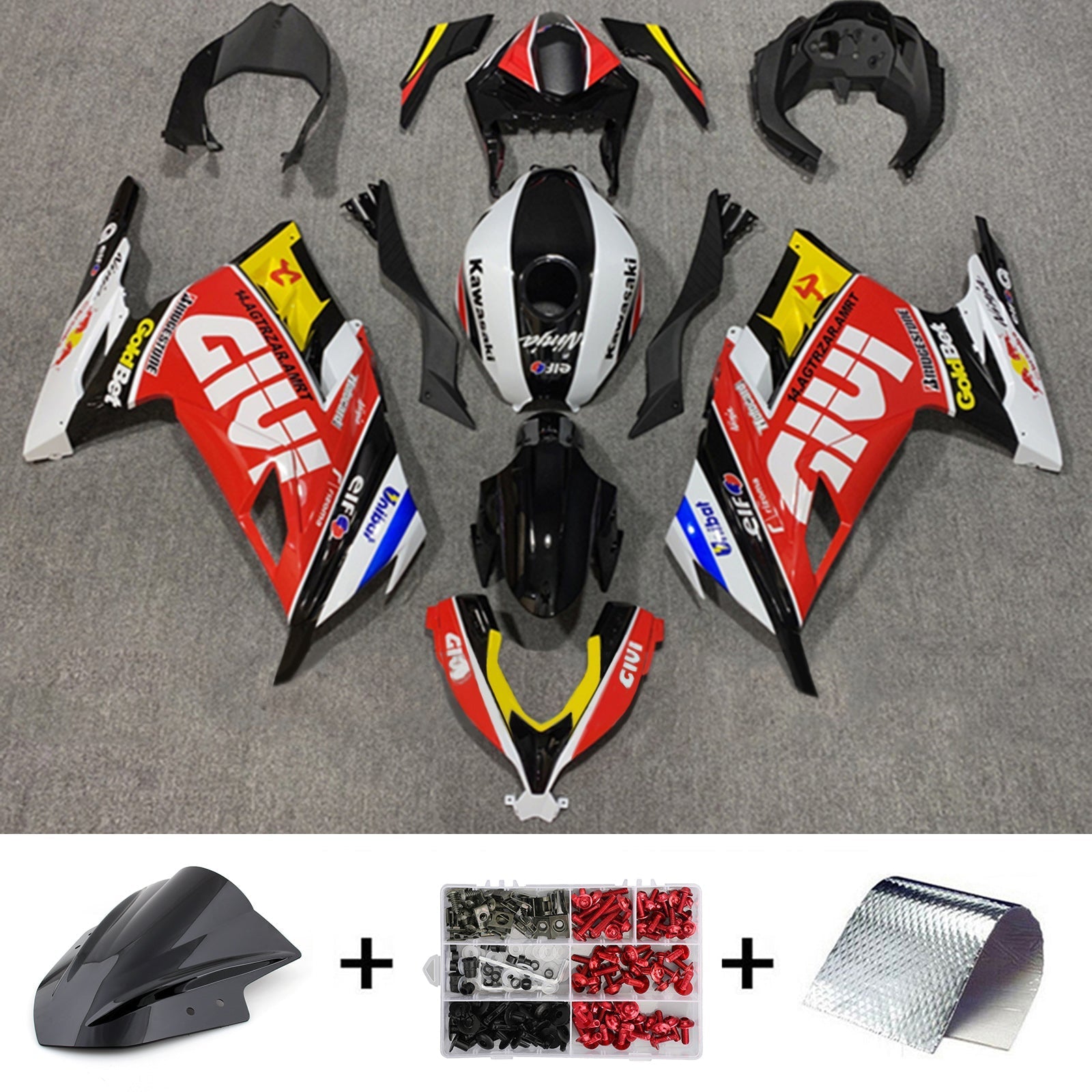 Kawasaki EX300/Ninja300 2013-2017 Kit Carenado Carrocería Plástico ABS