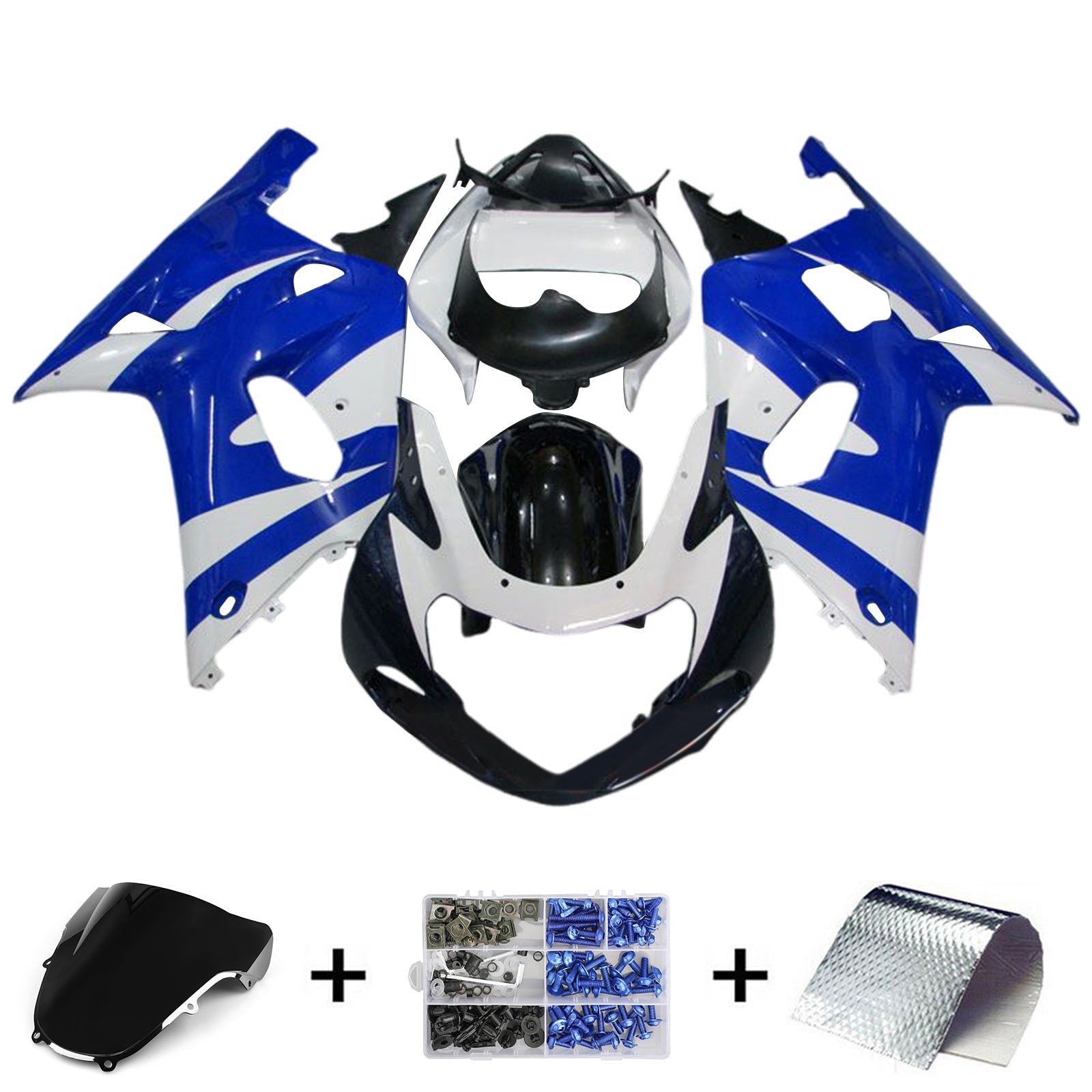 Amotopart Suzuki GSXR1000 2000-2002 K1 K2 Fairing Kit Bodywork Plastic ABS