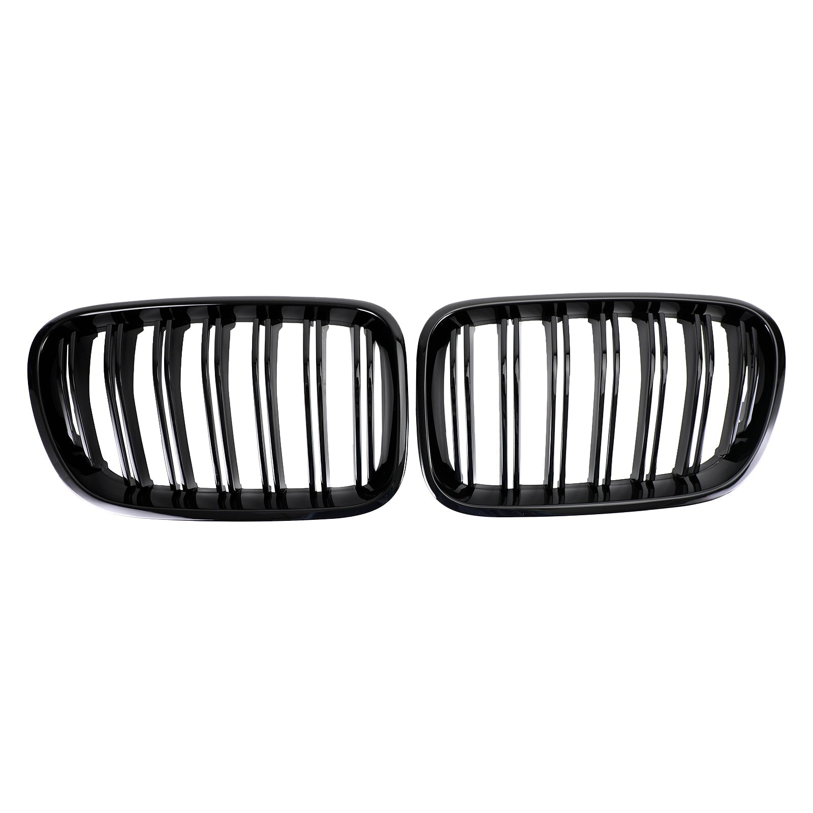 BMW X3 F25 2011-2014 Dual Line Gloss Black Front Bumper Kidney Grille Grill