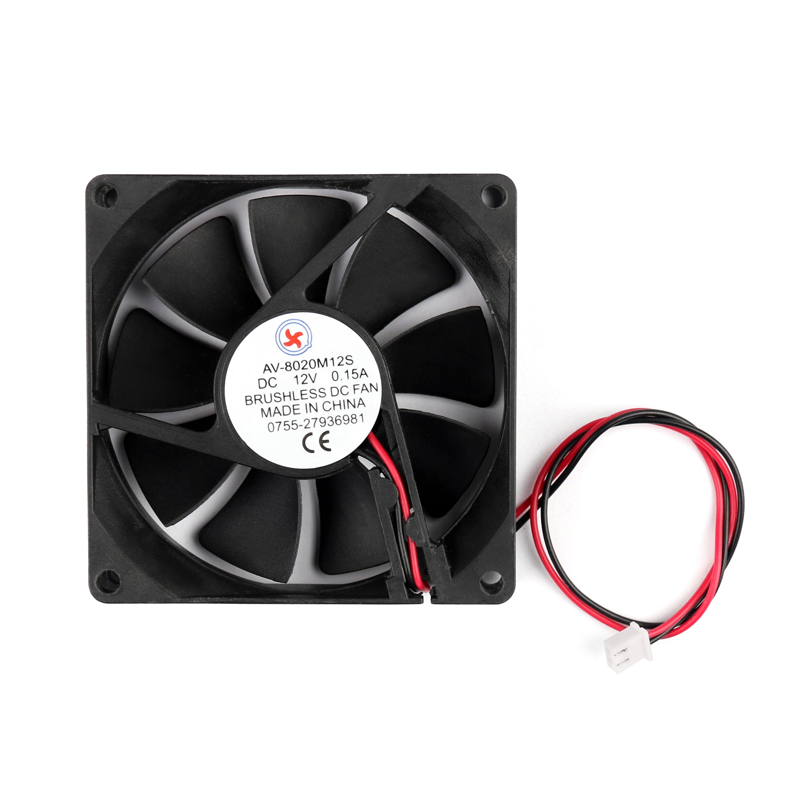 1Pcs DC Brushless Cooling PC Computer Fan 12V 8020s 80x80x20mm 0.15A 2 Pin Wire