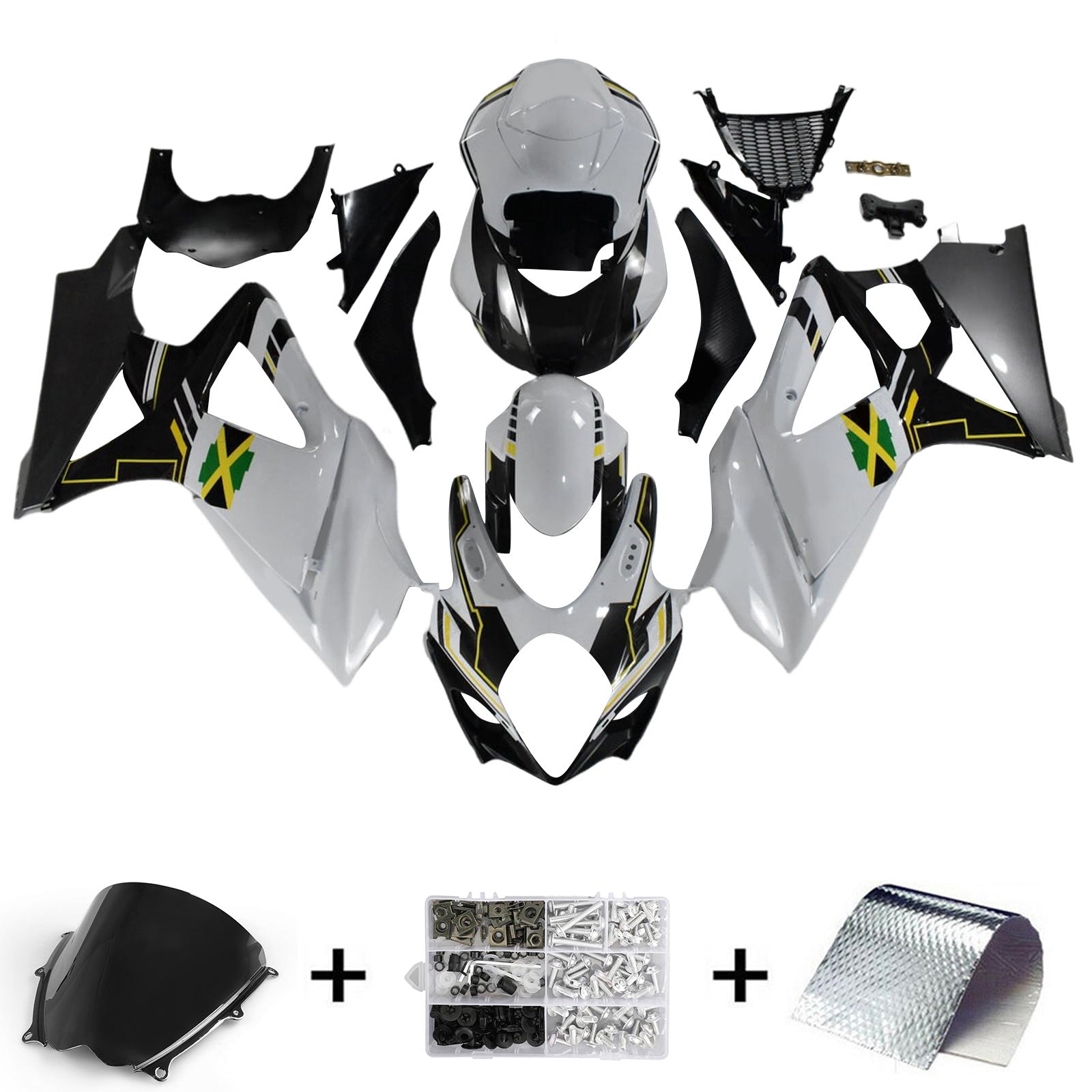 Amotopart Suzuki GSXR1000 2007-2008 K7 Fairing Kit Bodywork Plastic ABS