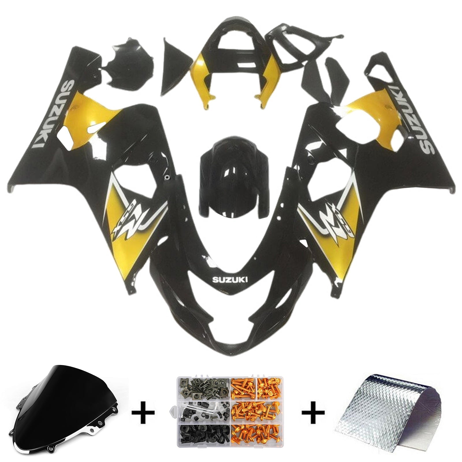 Amotopart Suzuki GSXR 600/750 2004-2005 K4 Fairing Kit Bodywork Plastic ABS