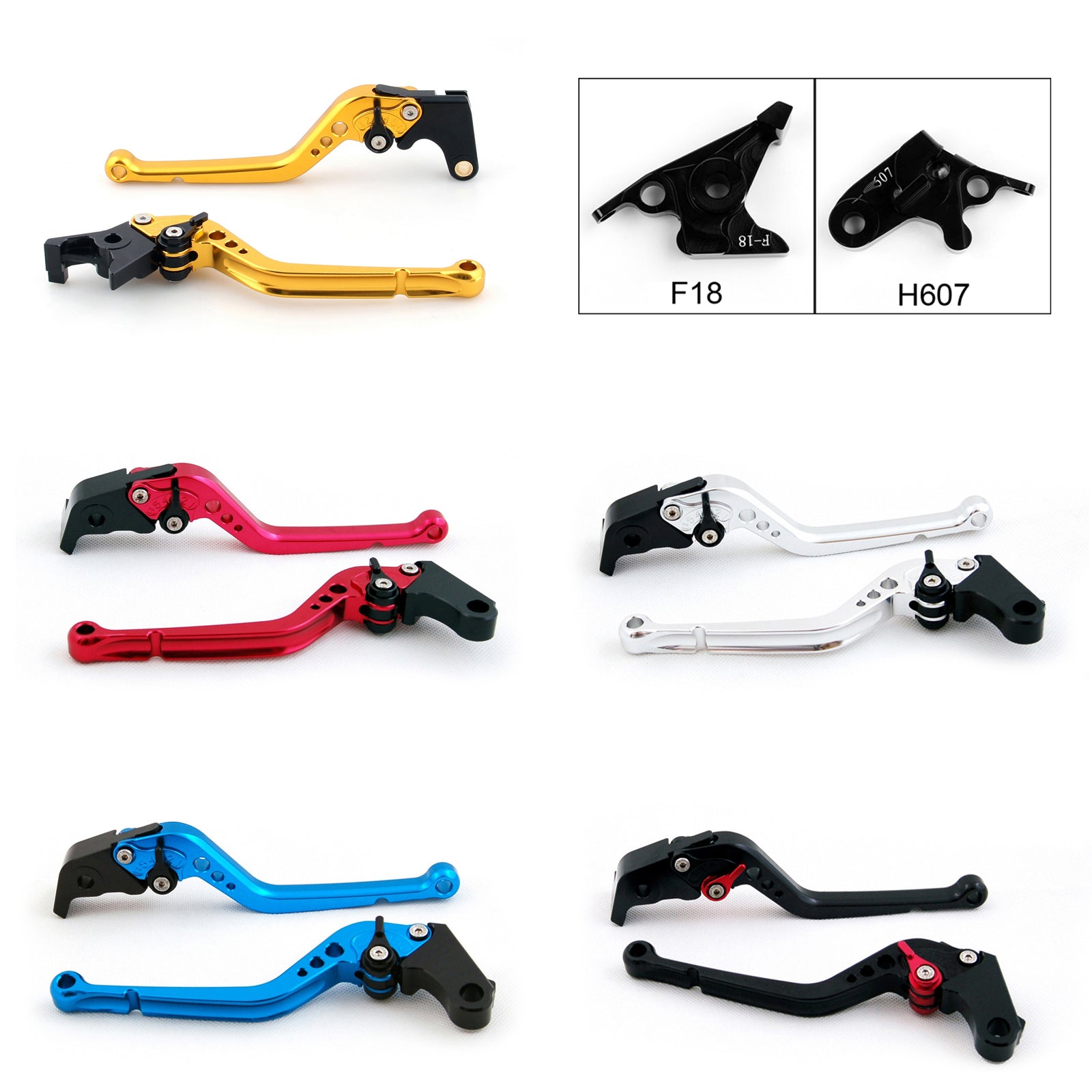 Long Brake Clutch Levers For Honda  07-13 CBR600F 11-13 CBF600/SA Black Generic