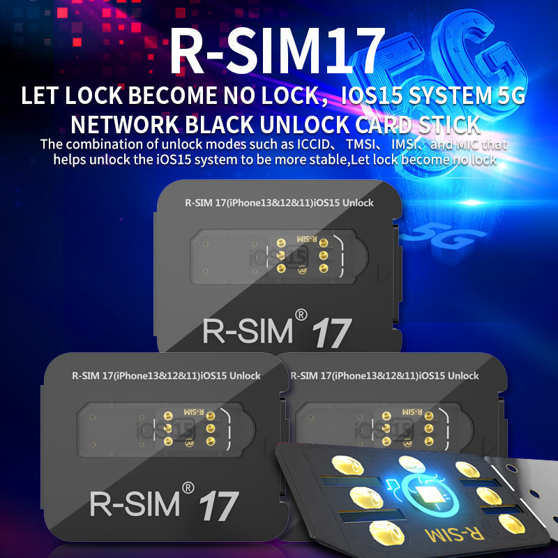 Upgrade RSIM 17 Nano Unlock Card for iPhone 13 Pro 12 Pro Max X XS Max 8 IOS 15