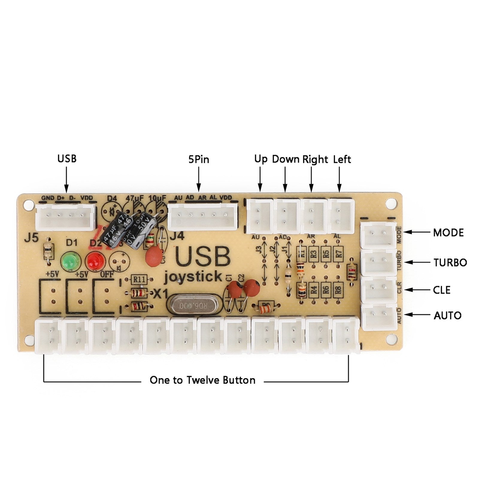 Codificador USB Zero Delay Arcade PC a Joystick a Joystick apto para juegos de PC