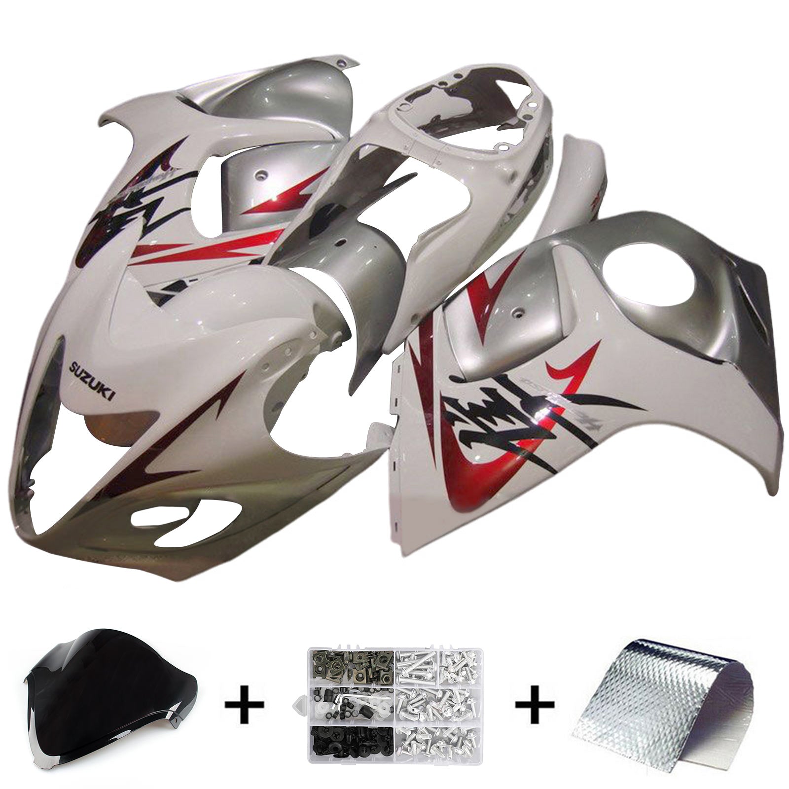 Amotopart Suzuki Hayabusa GSX1300R 2008-2020 Fairing Kit Bodywork Plastic ABS