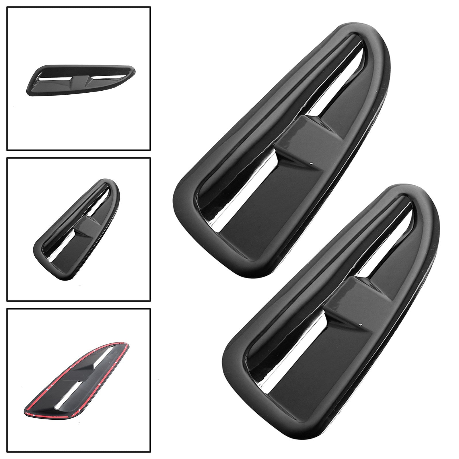 ABS Plastic Bonnet Vents Gloss Black Finish For Jaguar Xkr Style Rs Vxr Ford Bmw