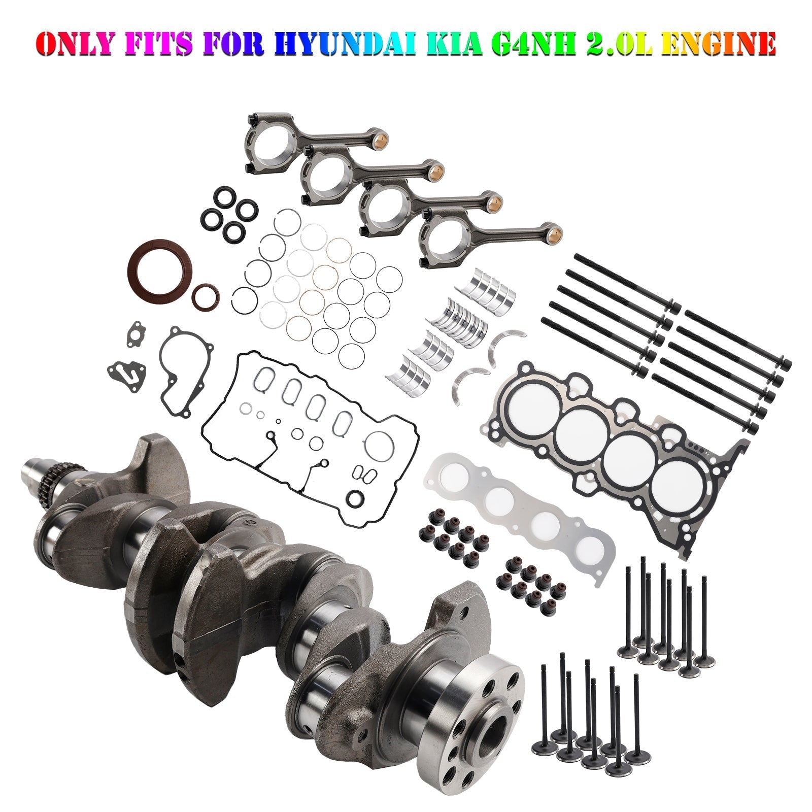 G4NH 2.0L Engine Overhaul Rebuild Kit Crankshaft Con Rods for Hyundai Elantra