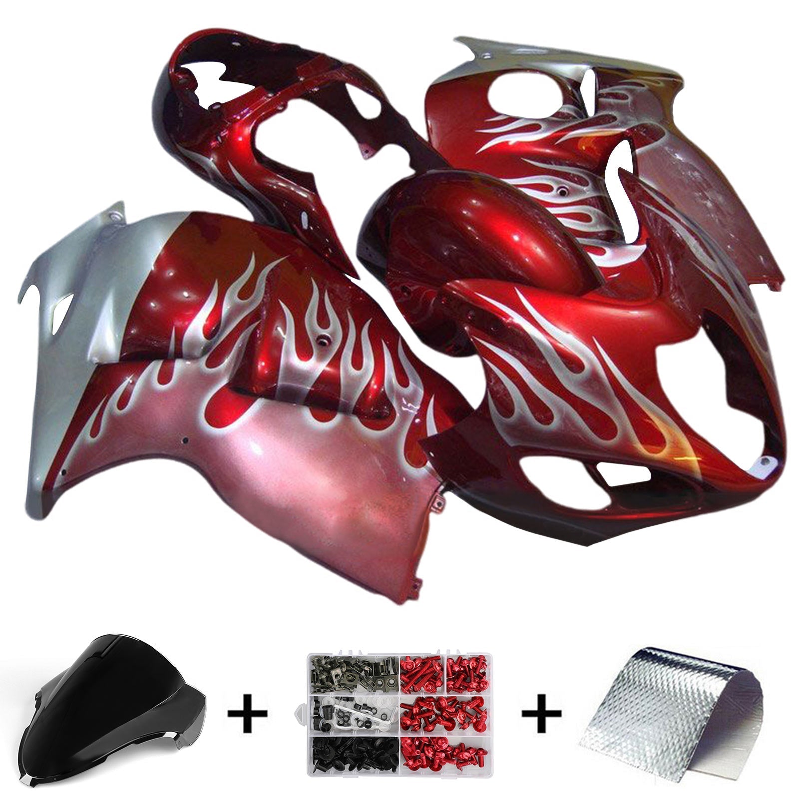 Amotopart Suzuki Hayabusa GSX1300R 1999-2007 Fairing Kit Bodywork Plastic ABS