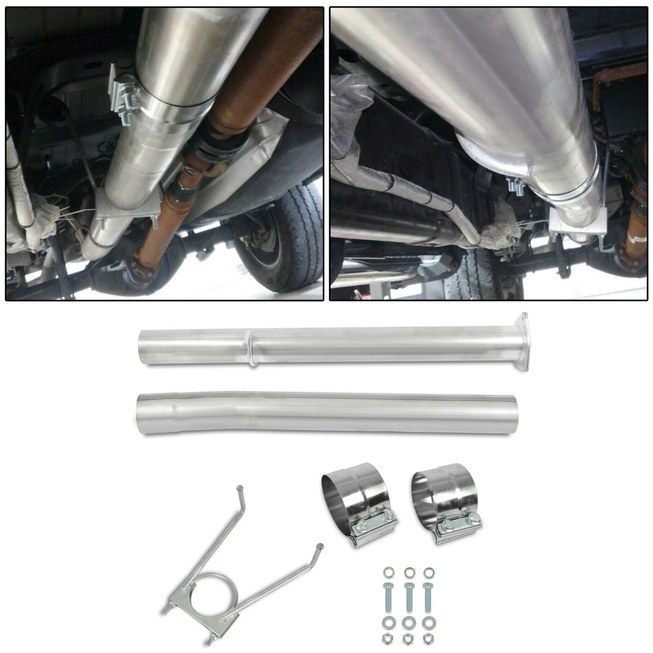 4" Exhaust Muffler Pipes & EGR  Delete Kit for 2013 2014 Dodge Ram 2500 3500 6.7L L6 Cummins Diesel