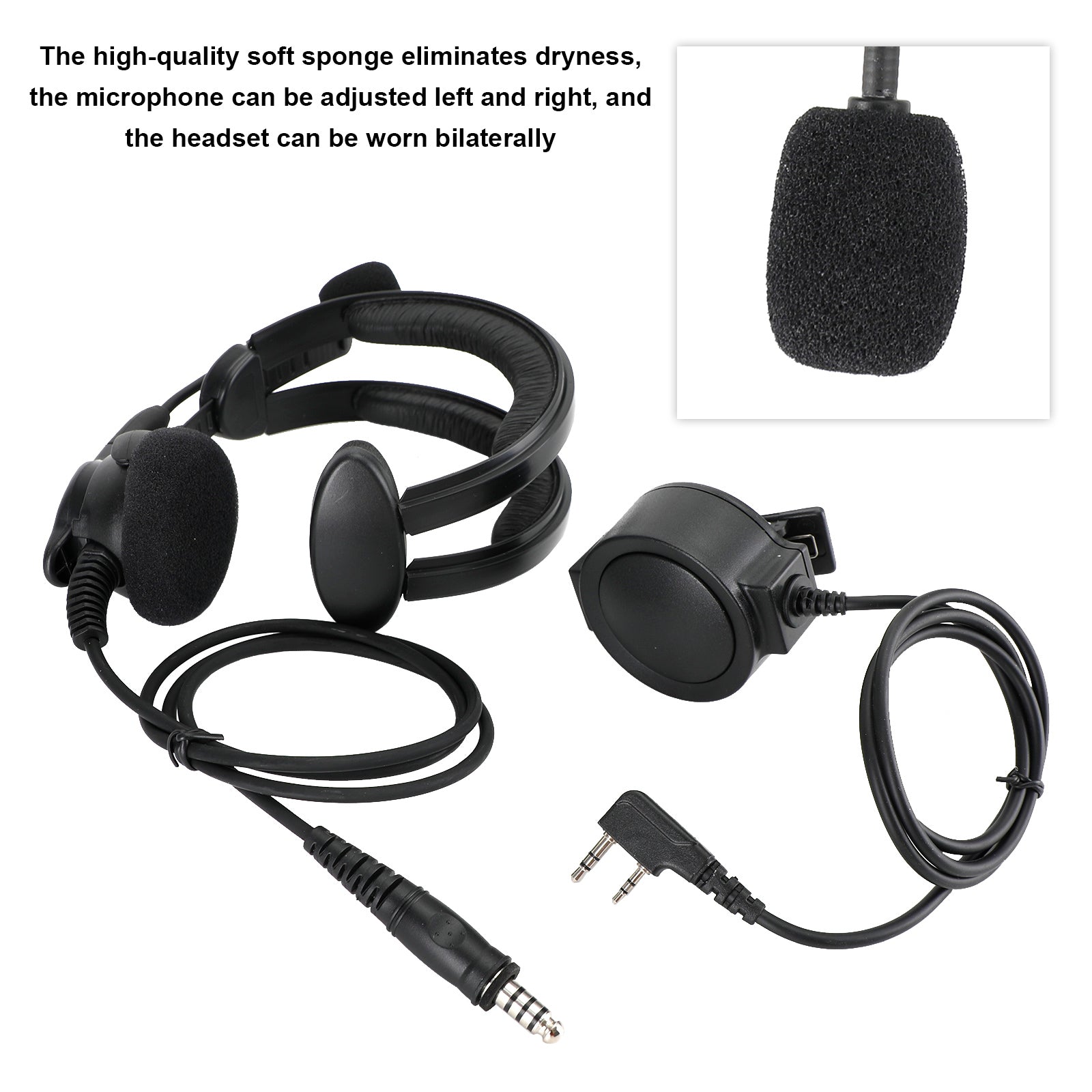 Big Round Ptt J Standard Z Tactical Bowman C2 Headset For TH-D7 TH-F6 TH-G71