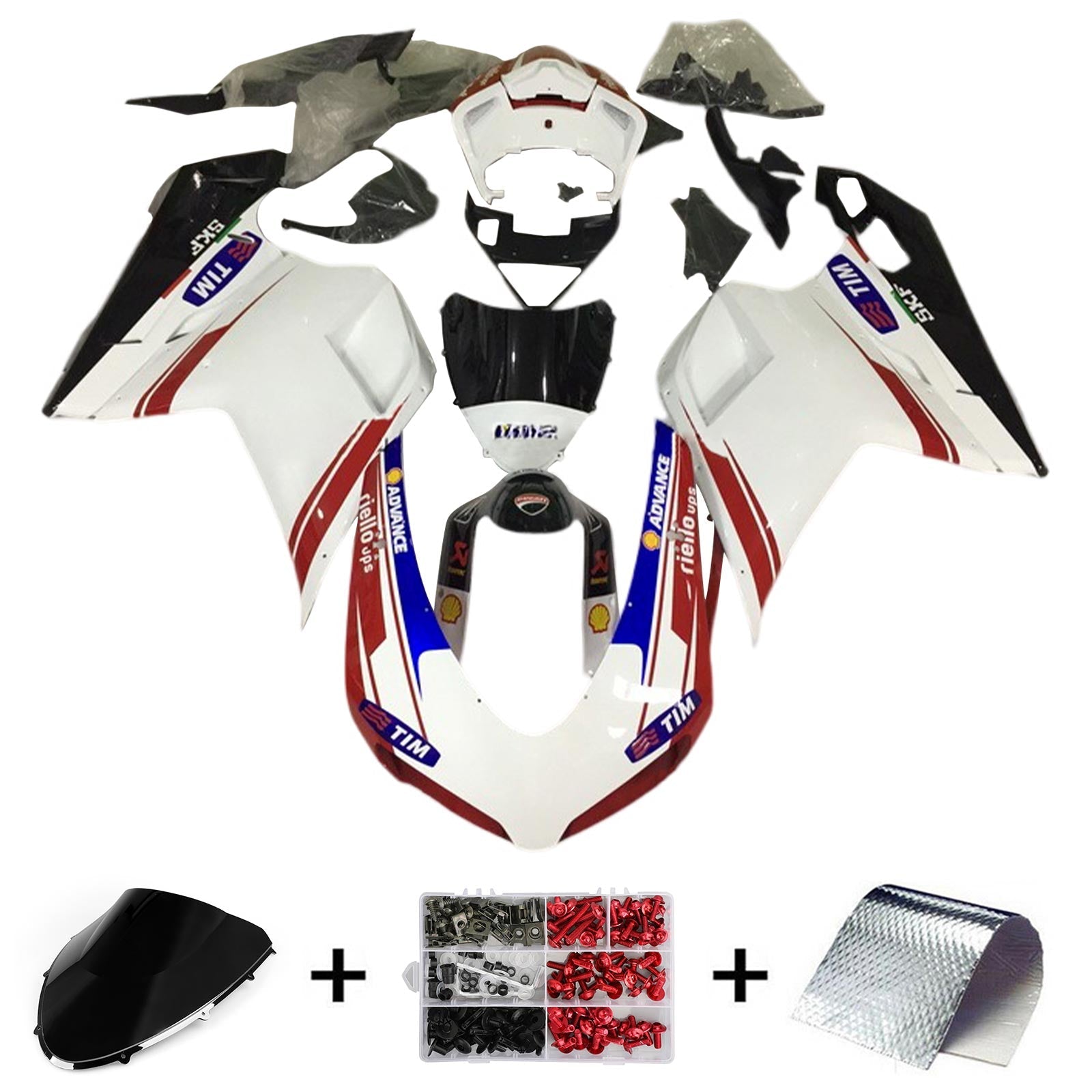 Ducati 1098 1198 848 2007-2011 Fairing Kit Bodywork ABS