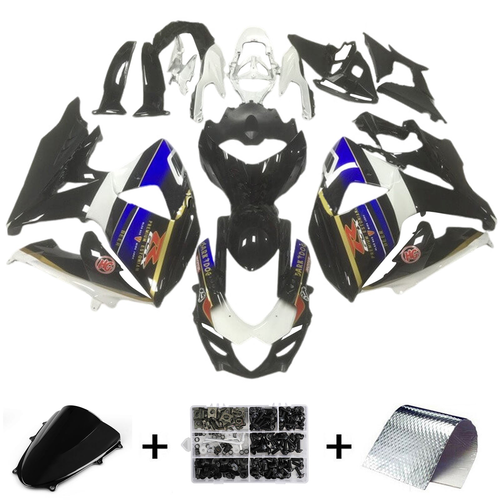 Amotopart Suzuki GSXR1000 2009-2016 K9 Fairing Kit Bodywork Plastic ABS