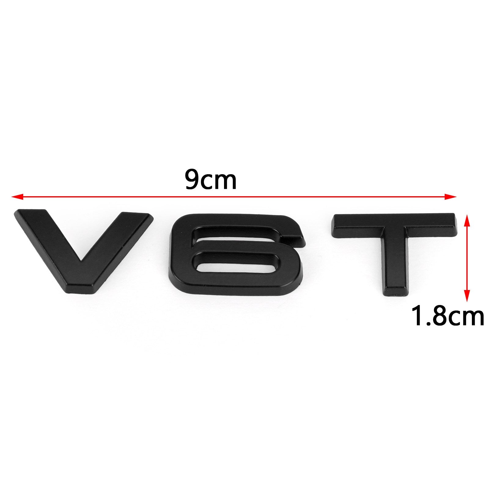 Insignia del emblema V6T para AUDI A1 A3 A4 A5 A6 A7 Q3 Q5 Q7 S6 S7 S8 S4 SQ5 negro genérico