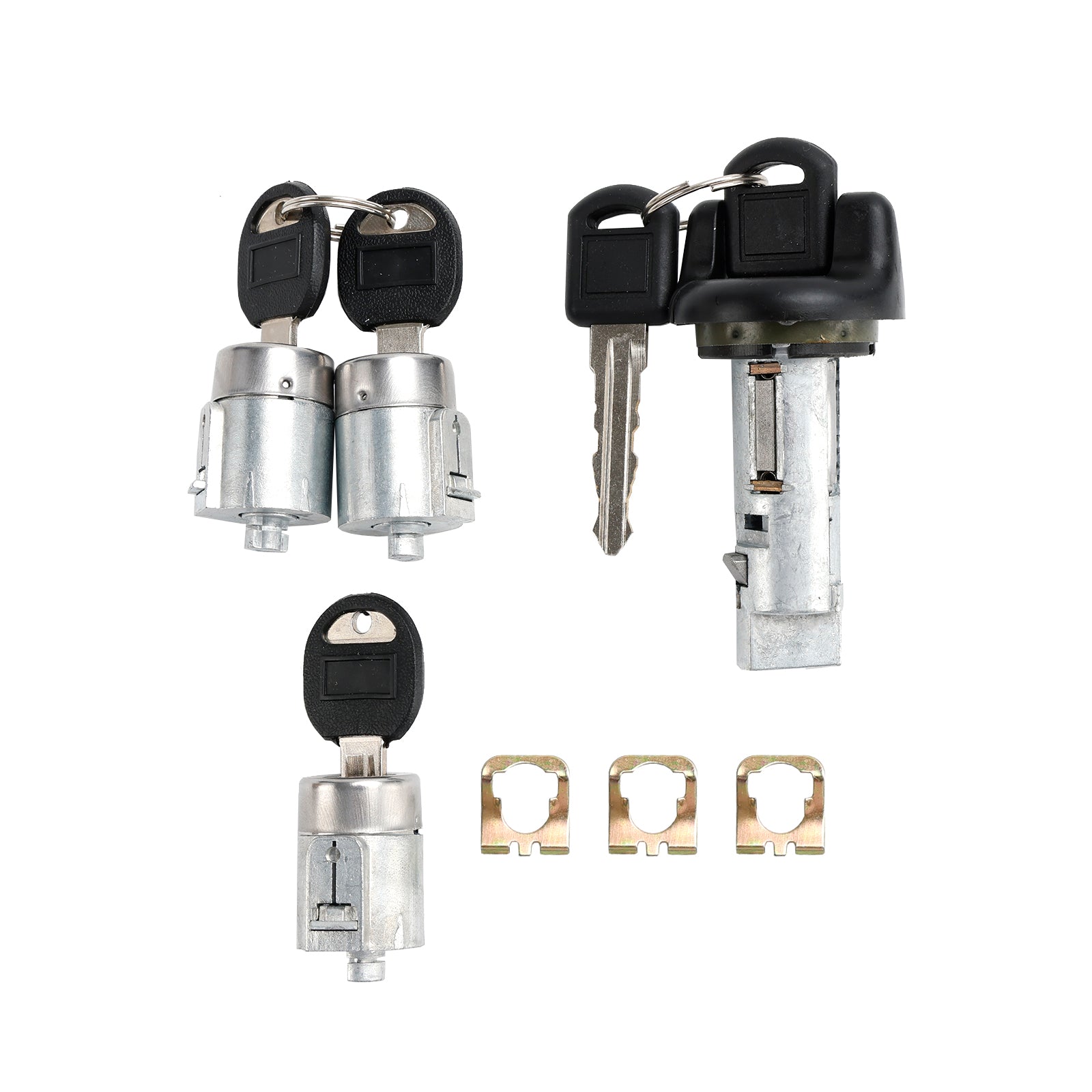 Ignition Key Switch Cylinder & 3 Door Lock Set W/2 Keys For Suburban Tahoe 1998-1999