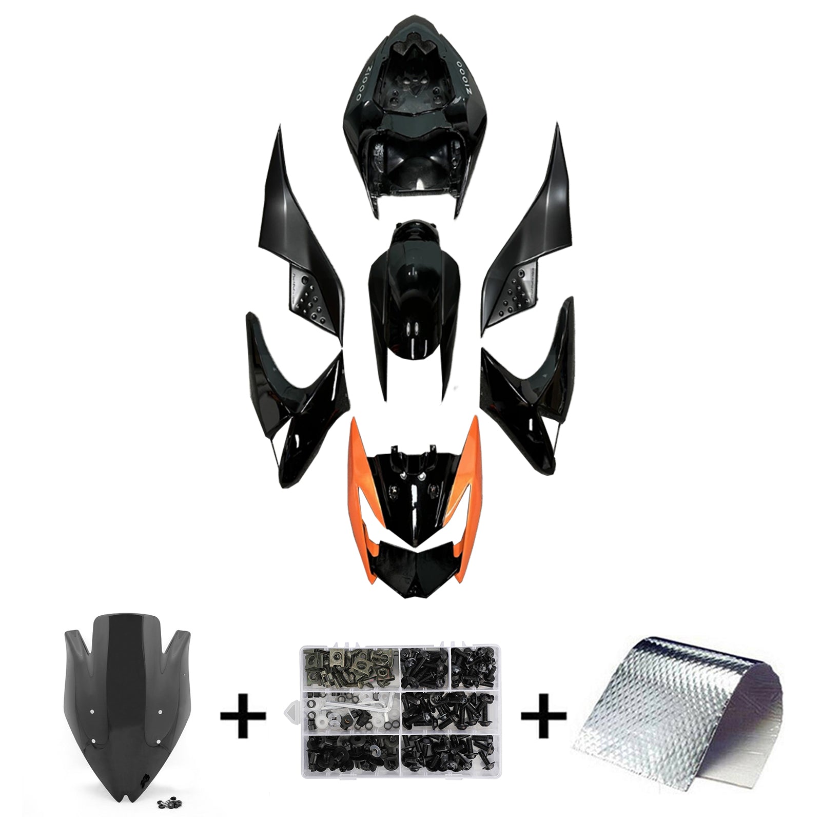 Kawasaki Z1000 2007-2009 Fairing Kit Bodywork Plastic ABS