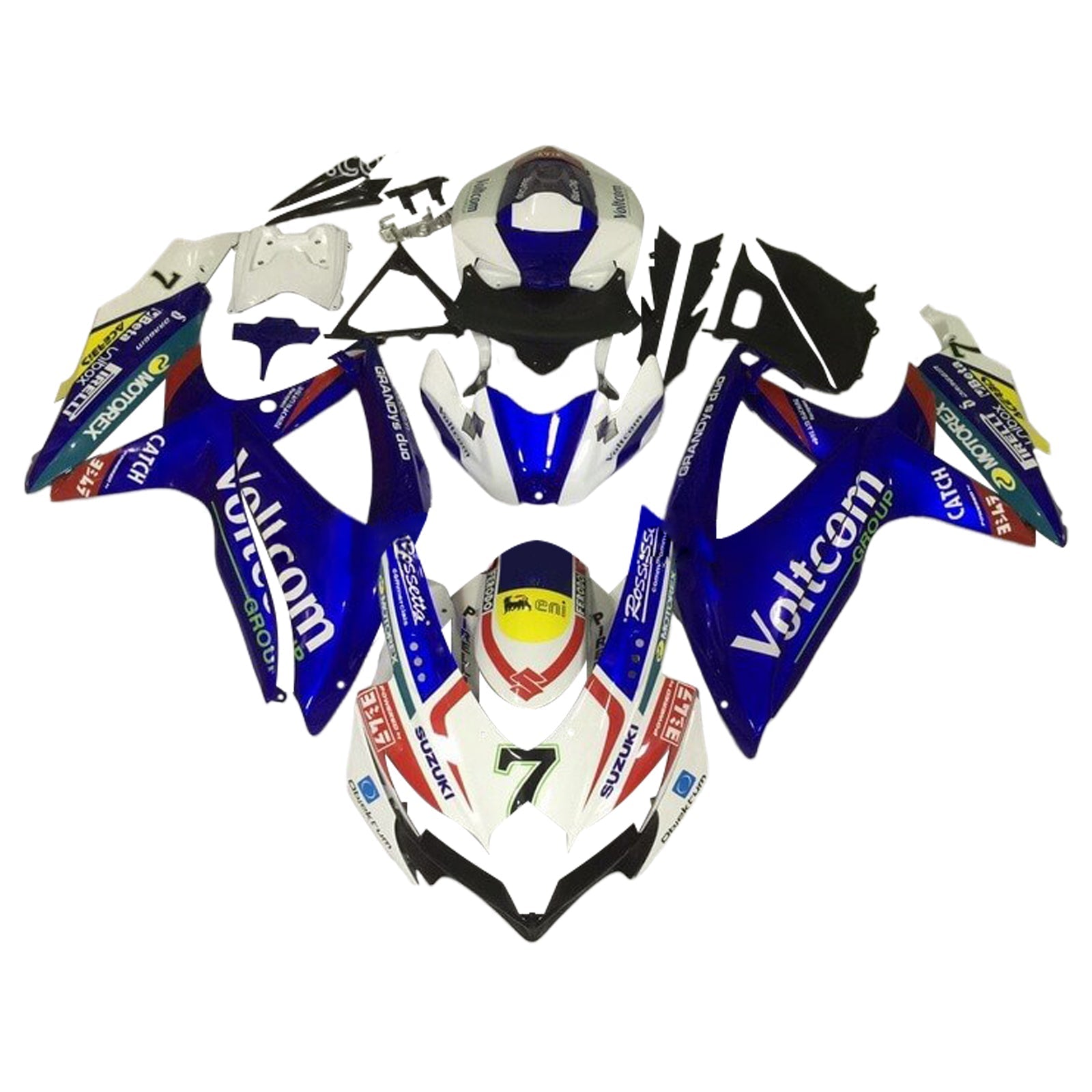 Amotopart Suzuki GSXR 600/750 2008-2010 K8 Fairing Kit Bodywork Plastic ABS