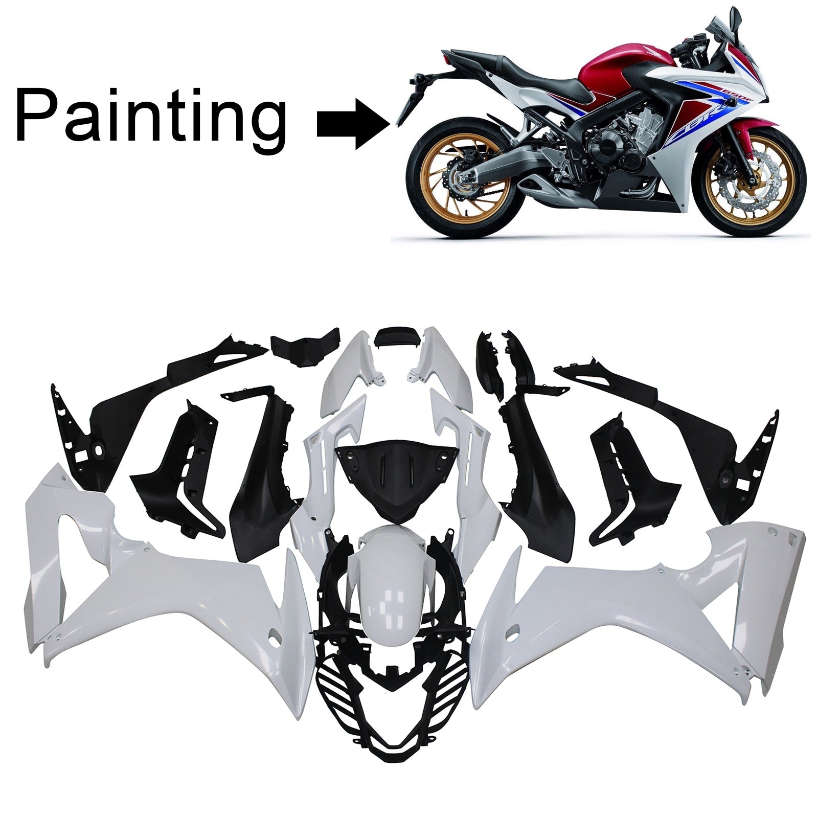 Honda CBR650F 2017-2019 Kit Carenado Carrocería Plástico ABS Para