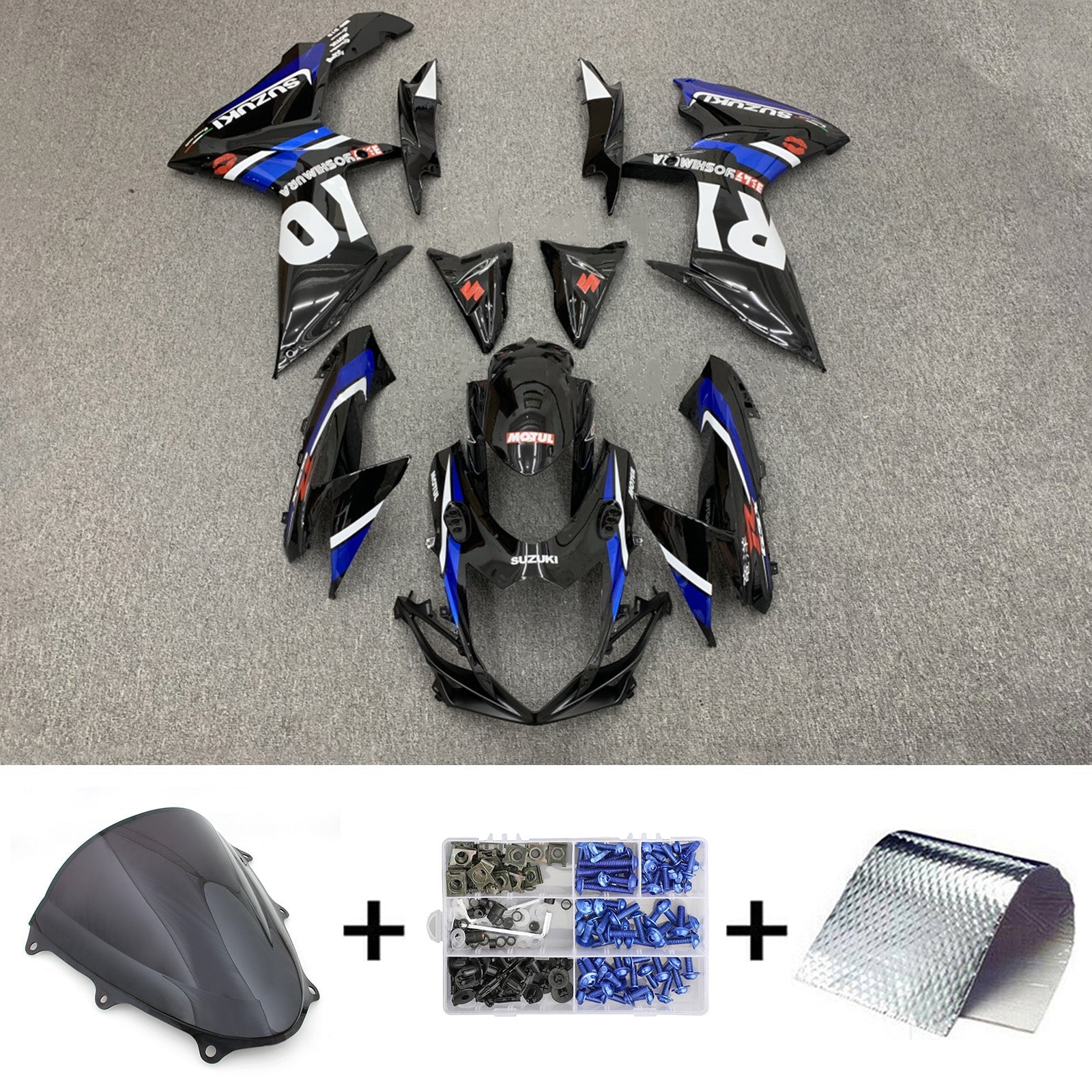 Amotopart Suzuki GSXR 600/750 2011-2024 K11 Fairing Kit Bodywork Plastic ABS