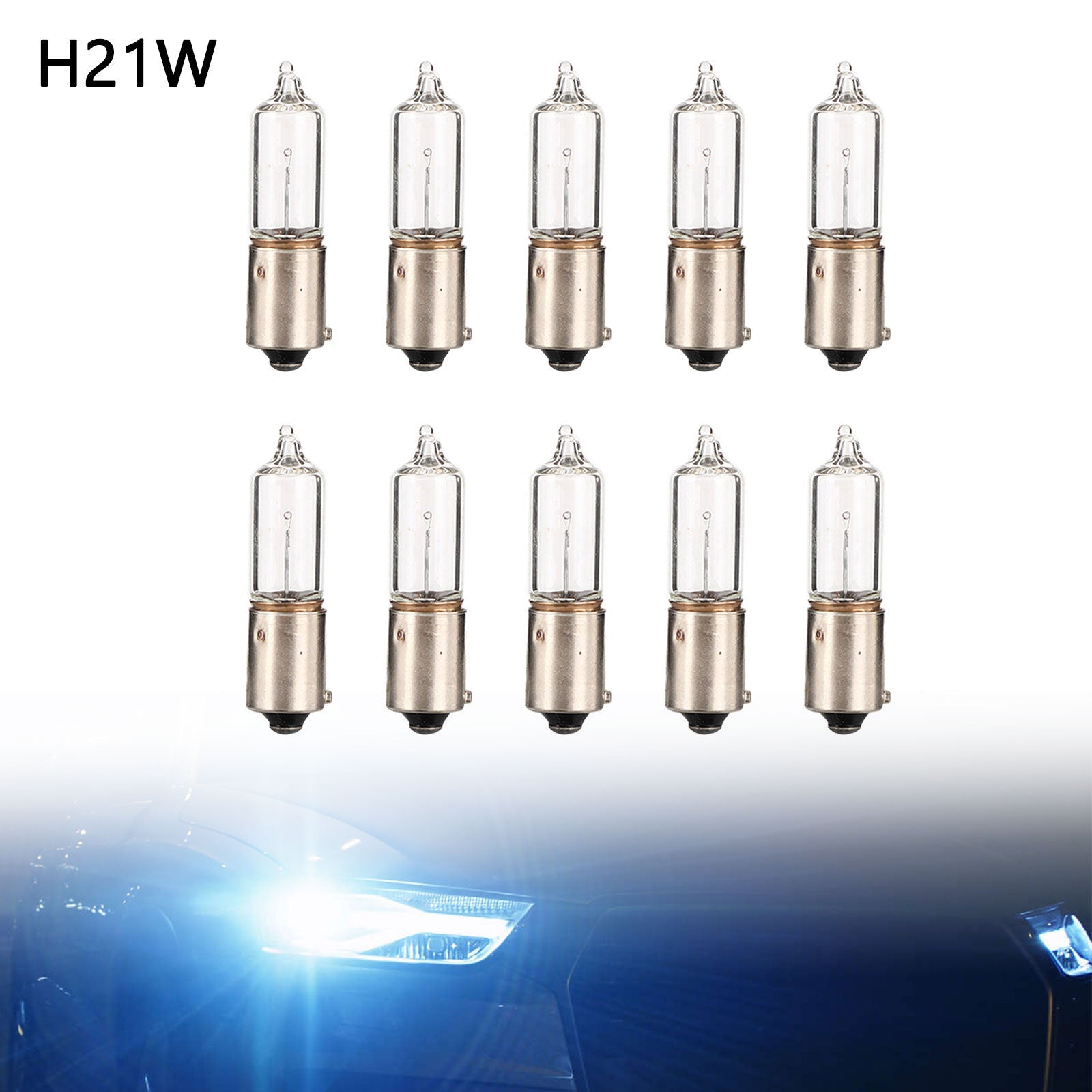 10x For NARVA 68191 Car Auxiliary Bulbs H21W 12V21W BAY9s Generic